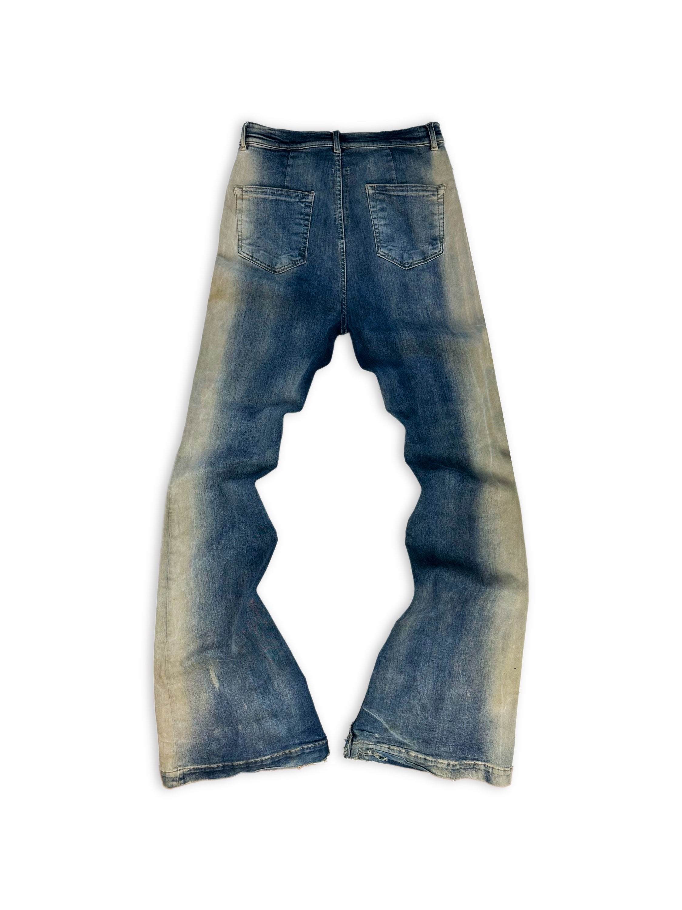 SS23 Rick Owens EDFU ‘Bolan’ Gradient Flared Oversized Denim