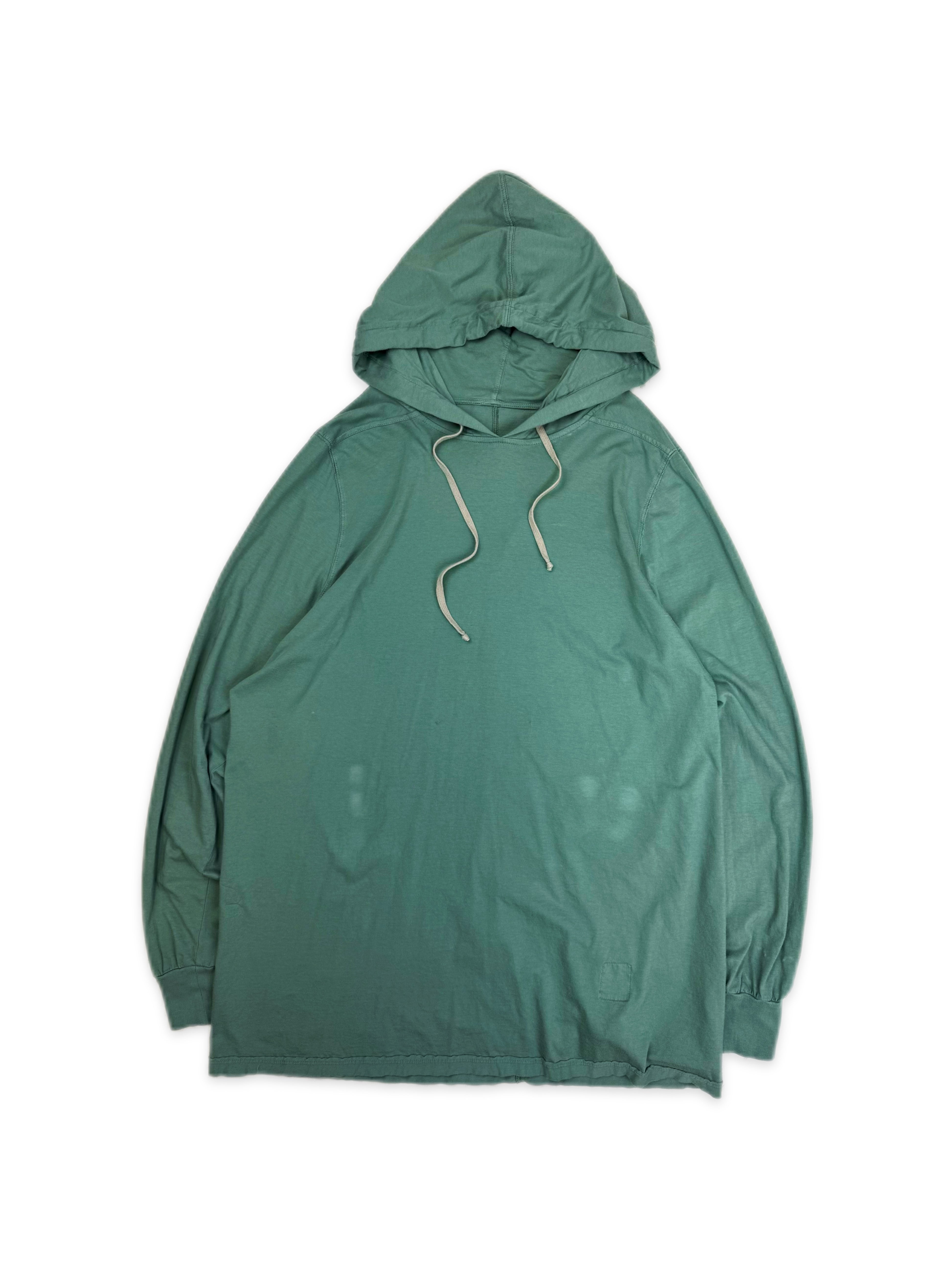 Rick Owens DRKSHDW Green Long Light Weight Hoodie