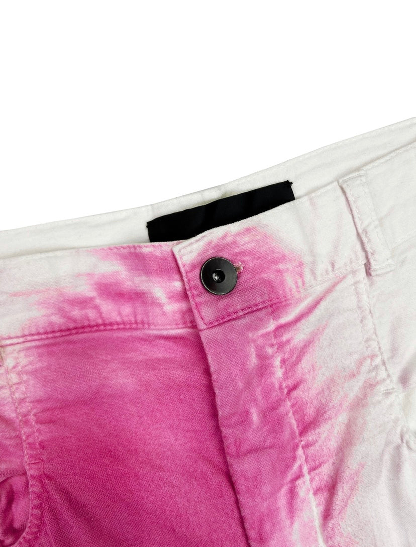 Haider Ackermann Hand Dyed Fuscia Pink Bleeding Trousers