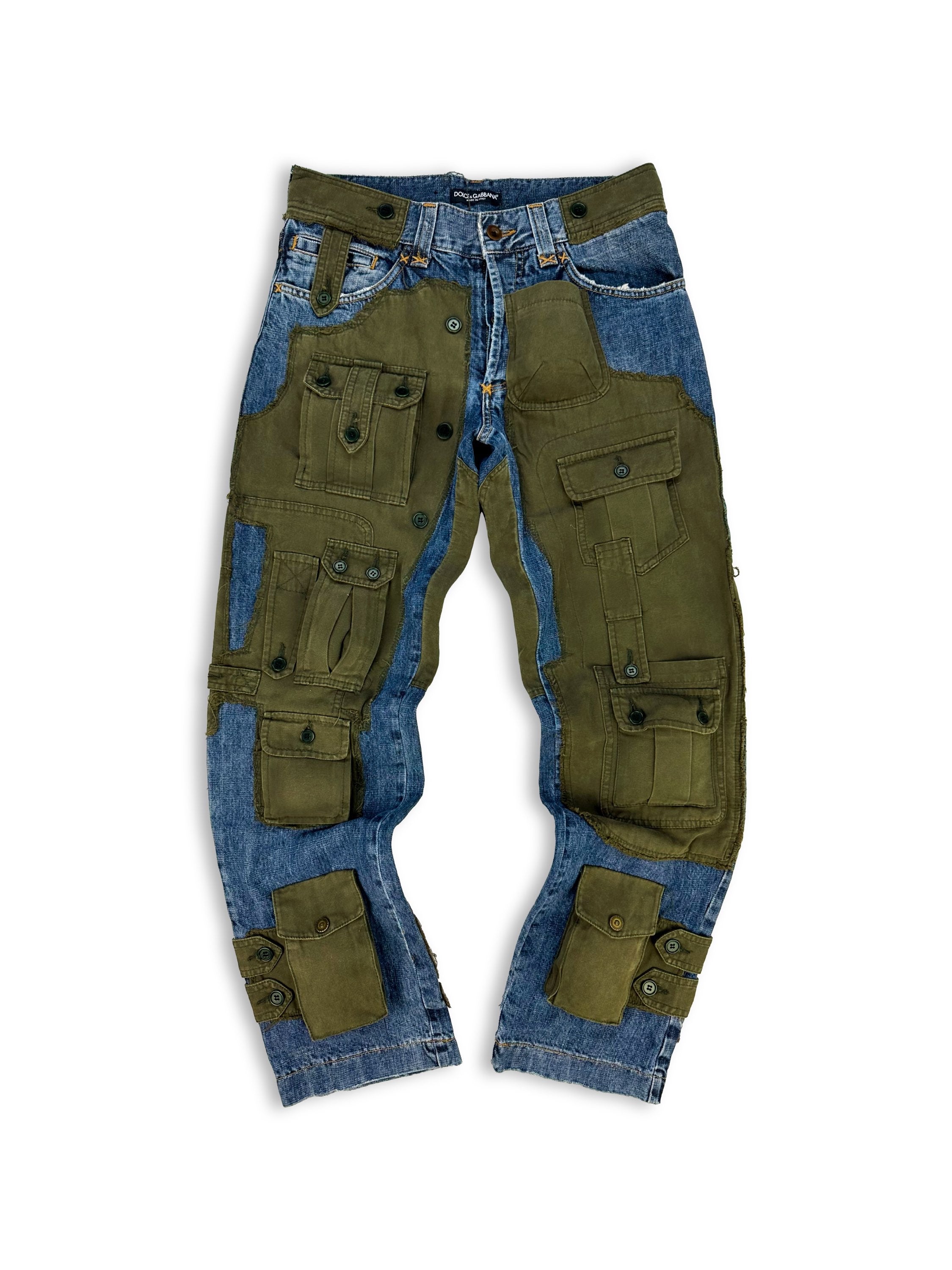 AW05 Dolce & Gabbana ‘Hybrid’ Multi Pocket 3D Cargo Denim