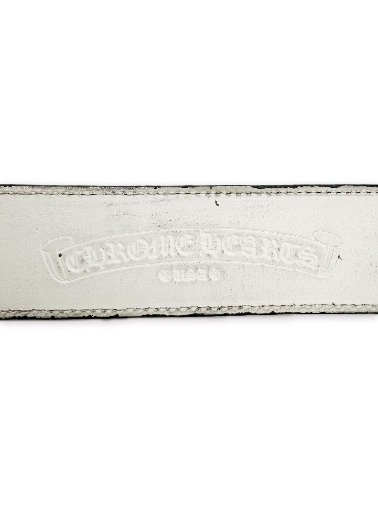 Chrome Hearts Lime Green 1.5 inch Gunslinger Leather Belt