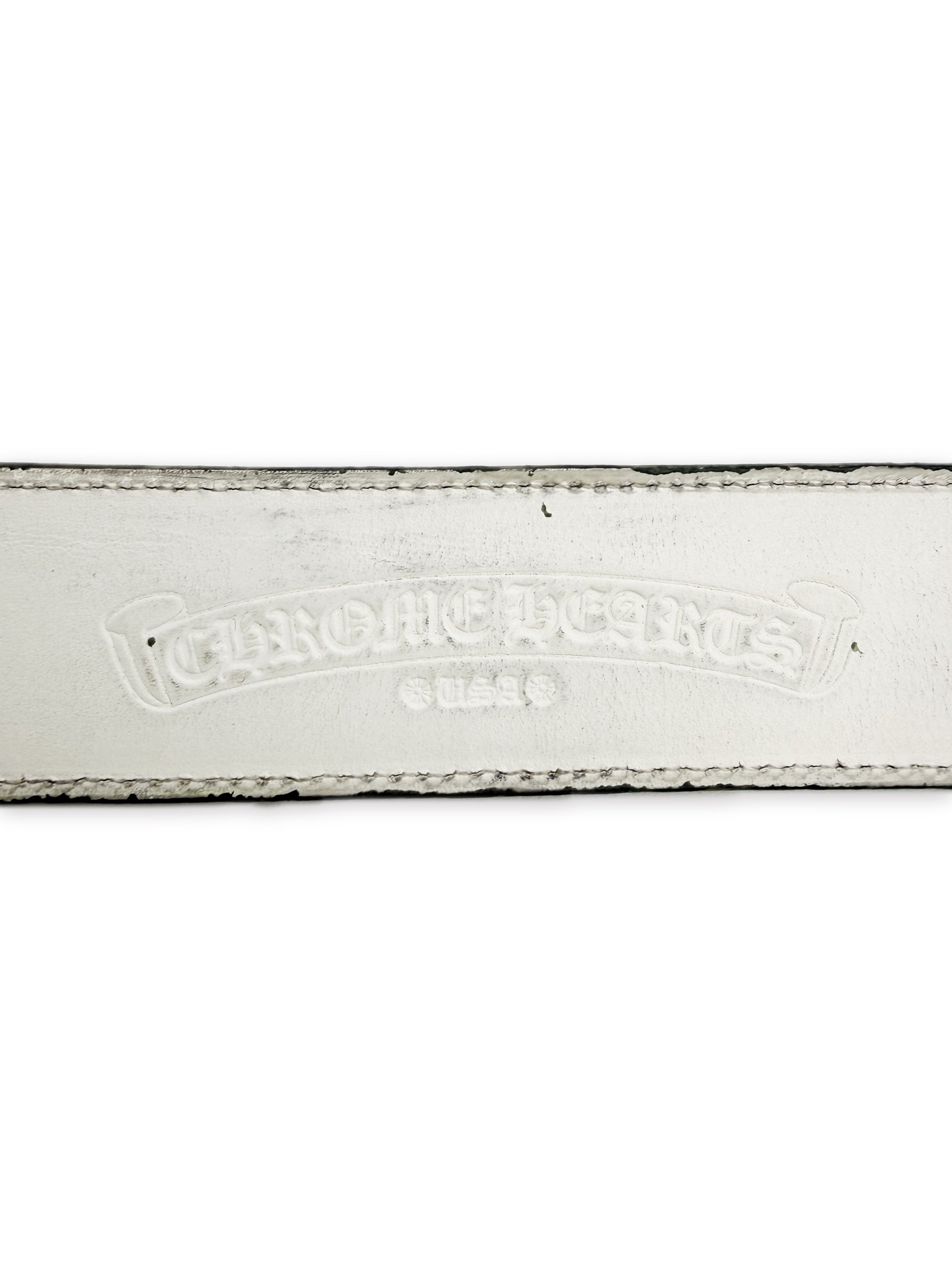 Chrome Hearts Lime Green 1.5 inch Gunslinger Leather Belt