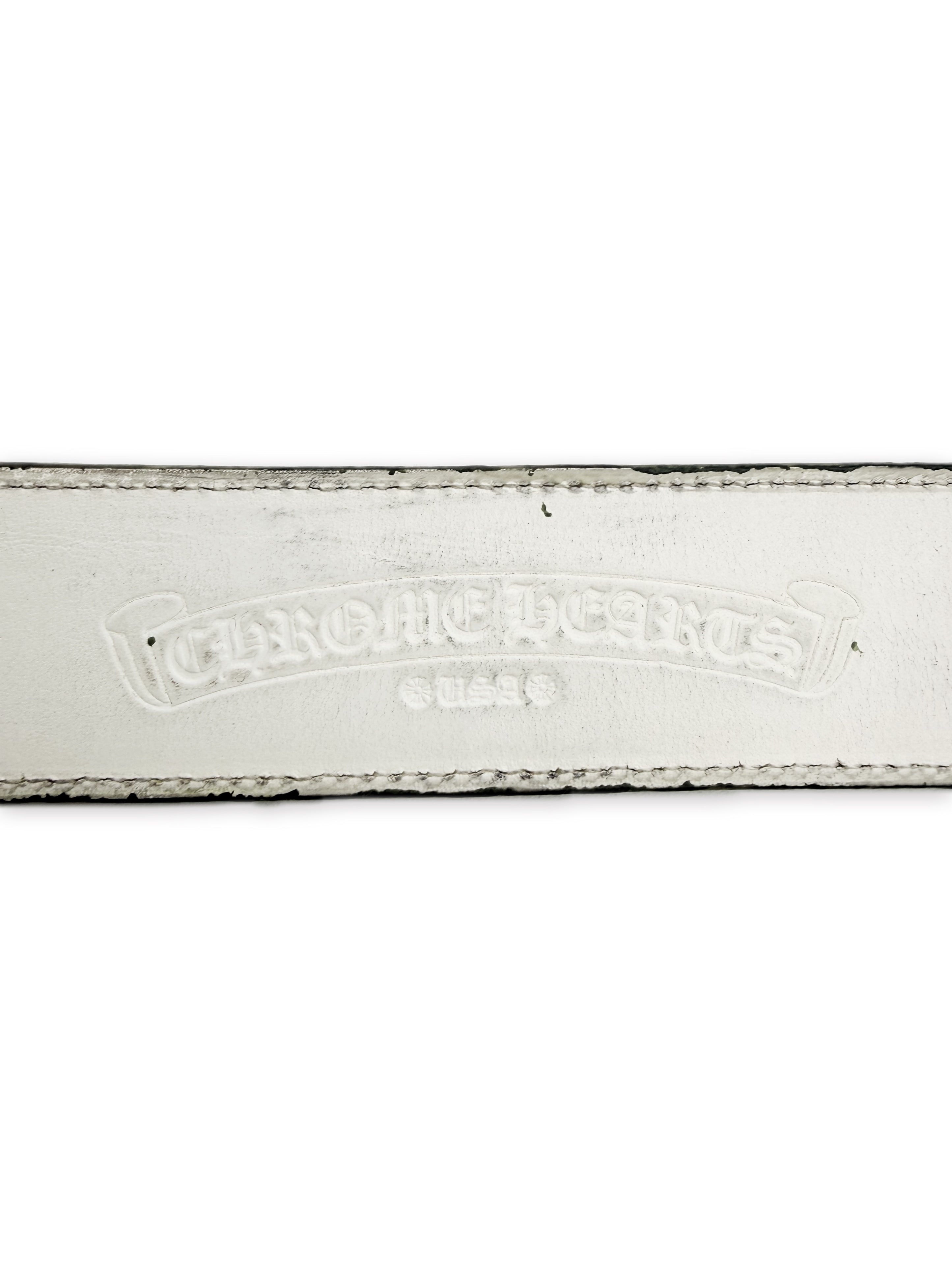 Chrome Hearts Lime Green 1.5 inch Gunslinger Leather Belt