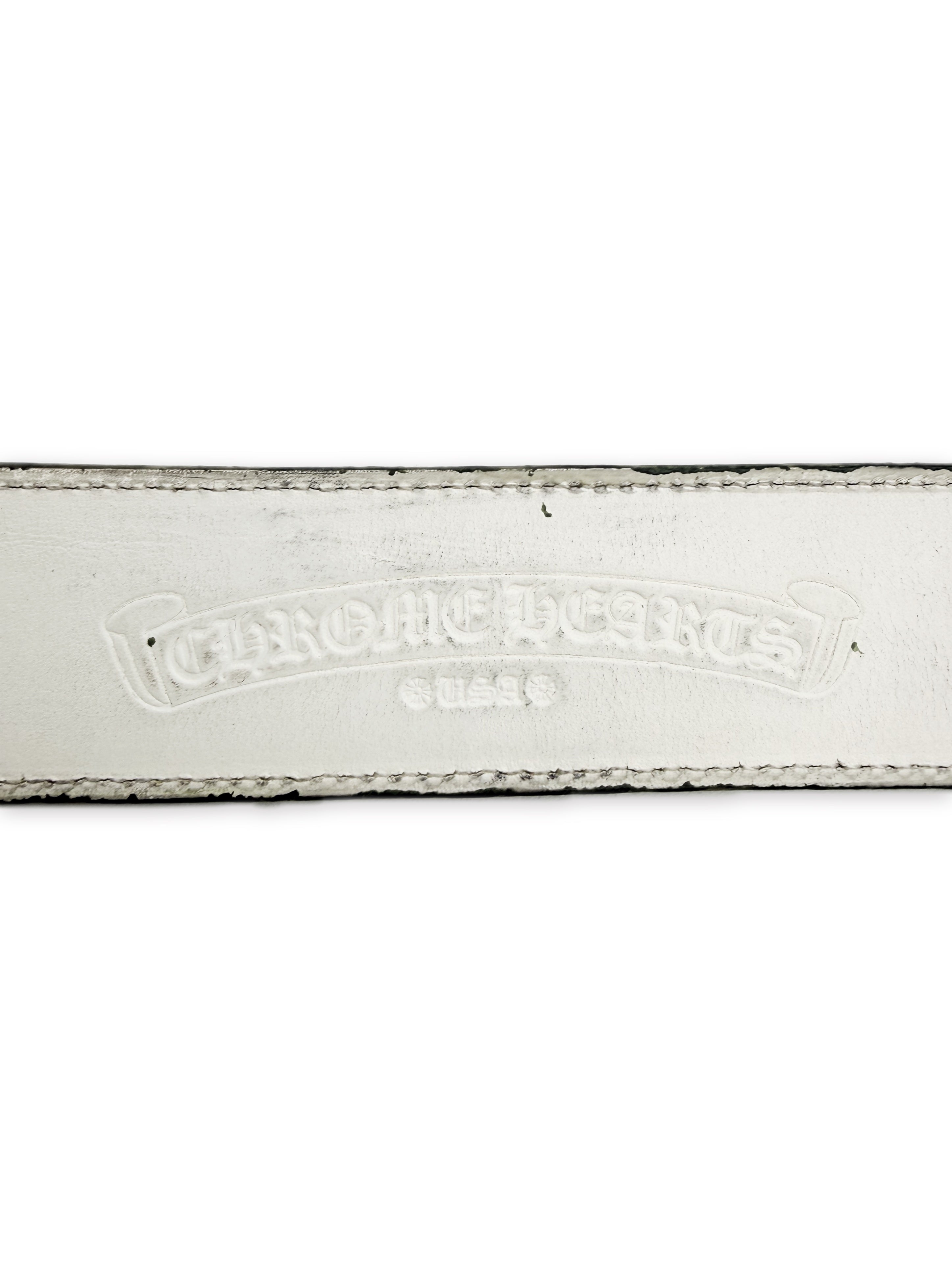 Chrome Hearts Lime Green 1.5 inch Gunslinger Leather Belt