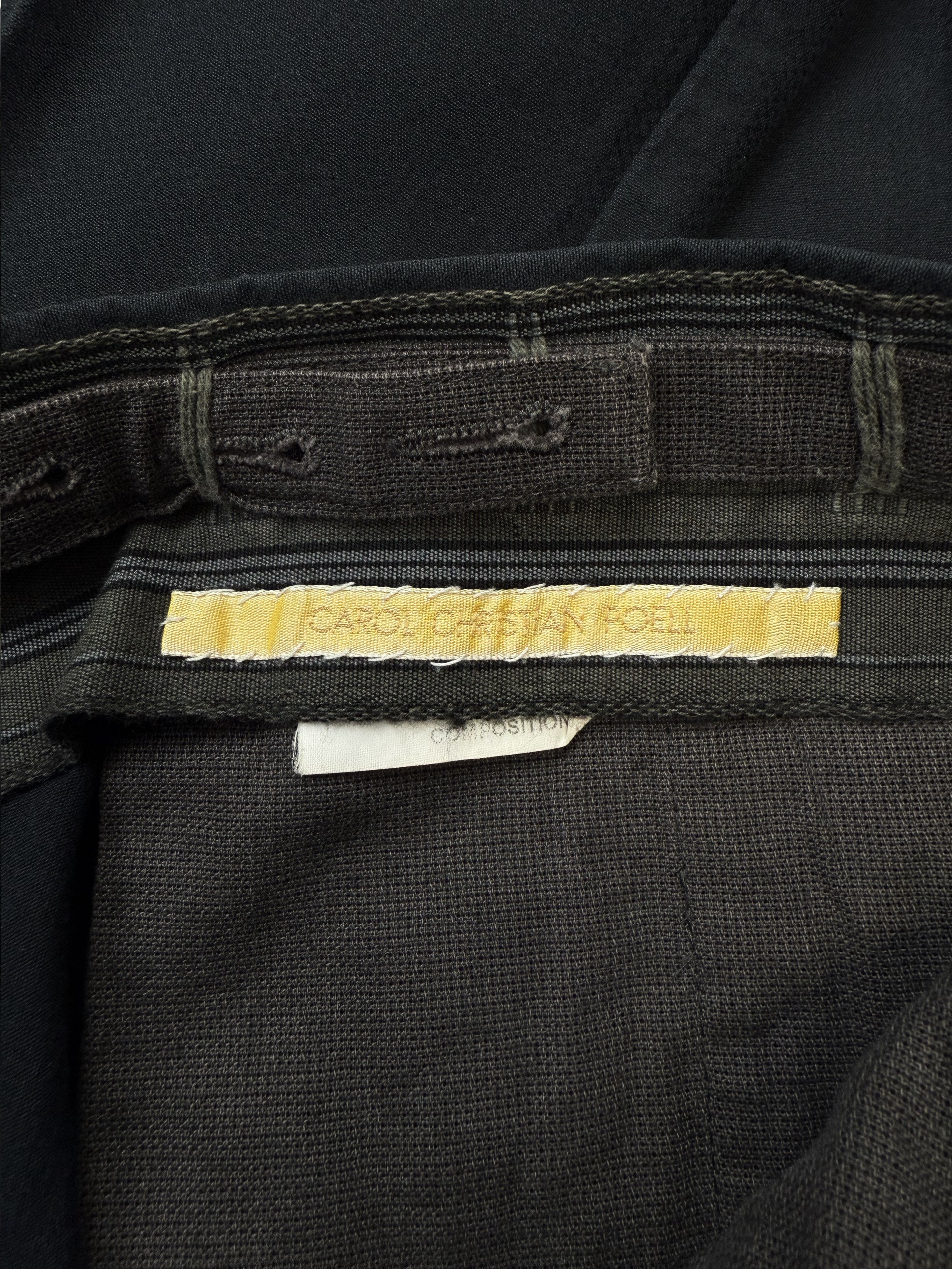 SS06 Carol Christian Poell Fluo Col 10 Yellow Contrast Stitch Suit Trousers