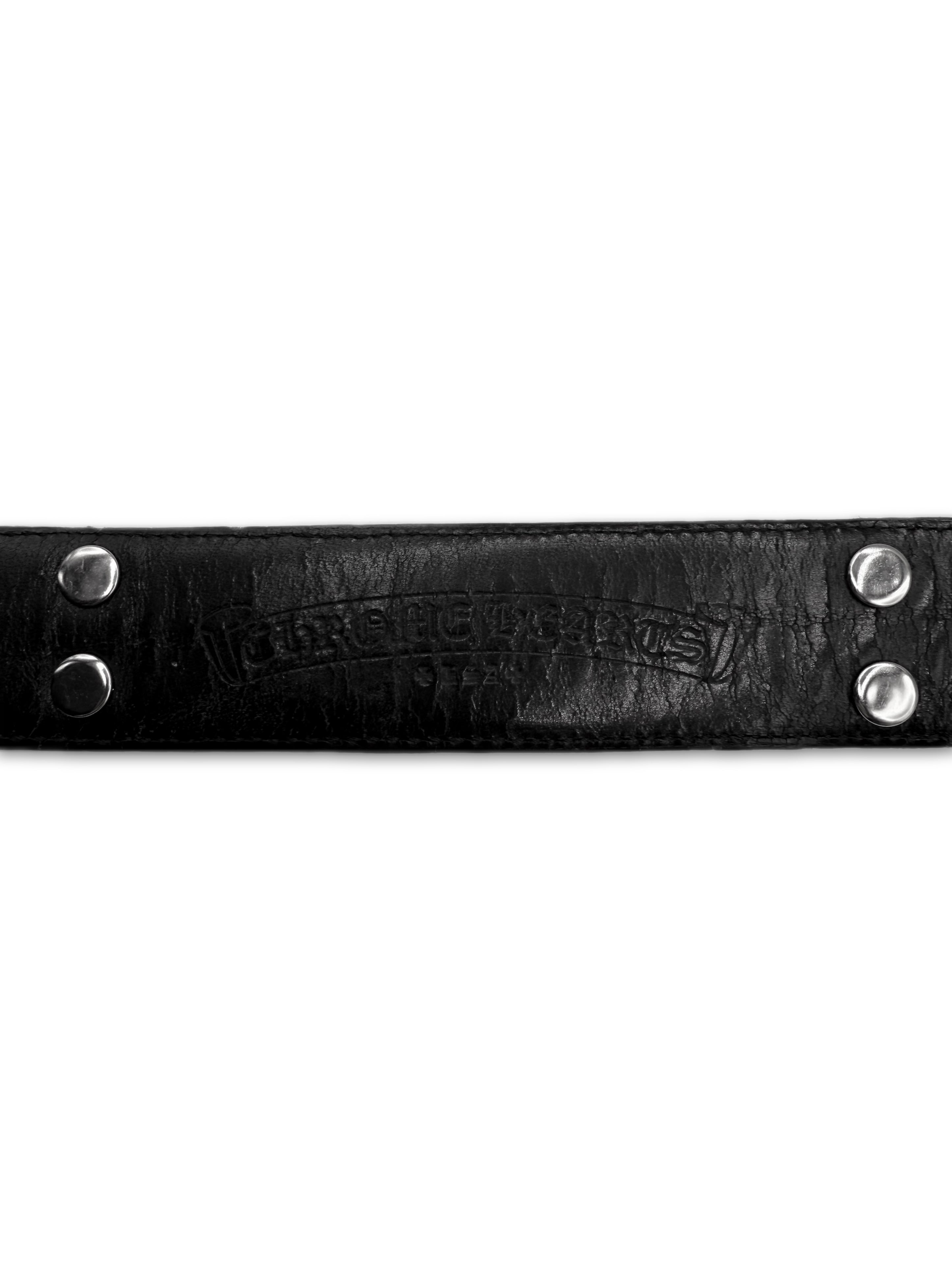 Chrome Hearts Loaded Dagger .925 Silver Leather Belt Strap