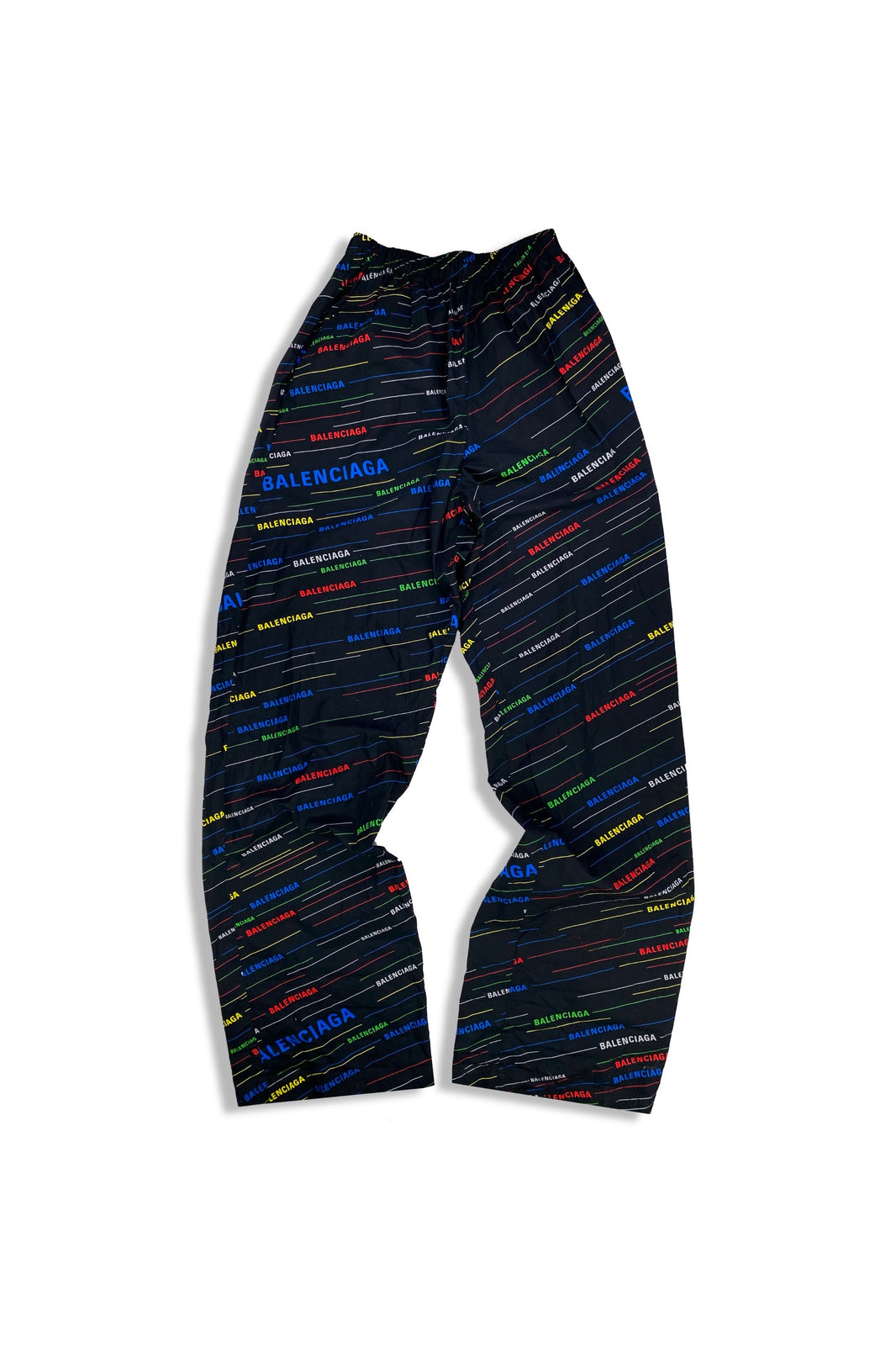 Balenciaga Rainbow Monogram Oversized Nylon Pants