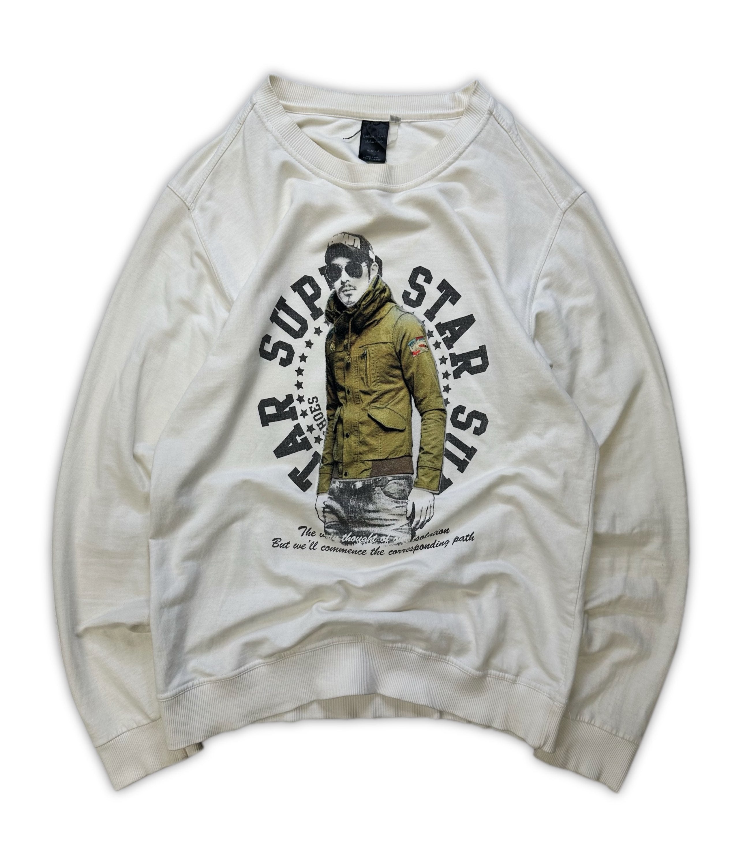 00s Number (N)ine ‘Superstar’ Patched Collegiate Crewneck