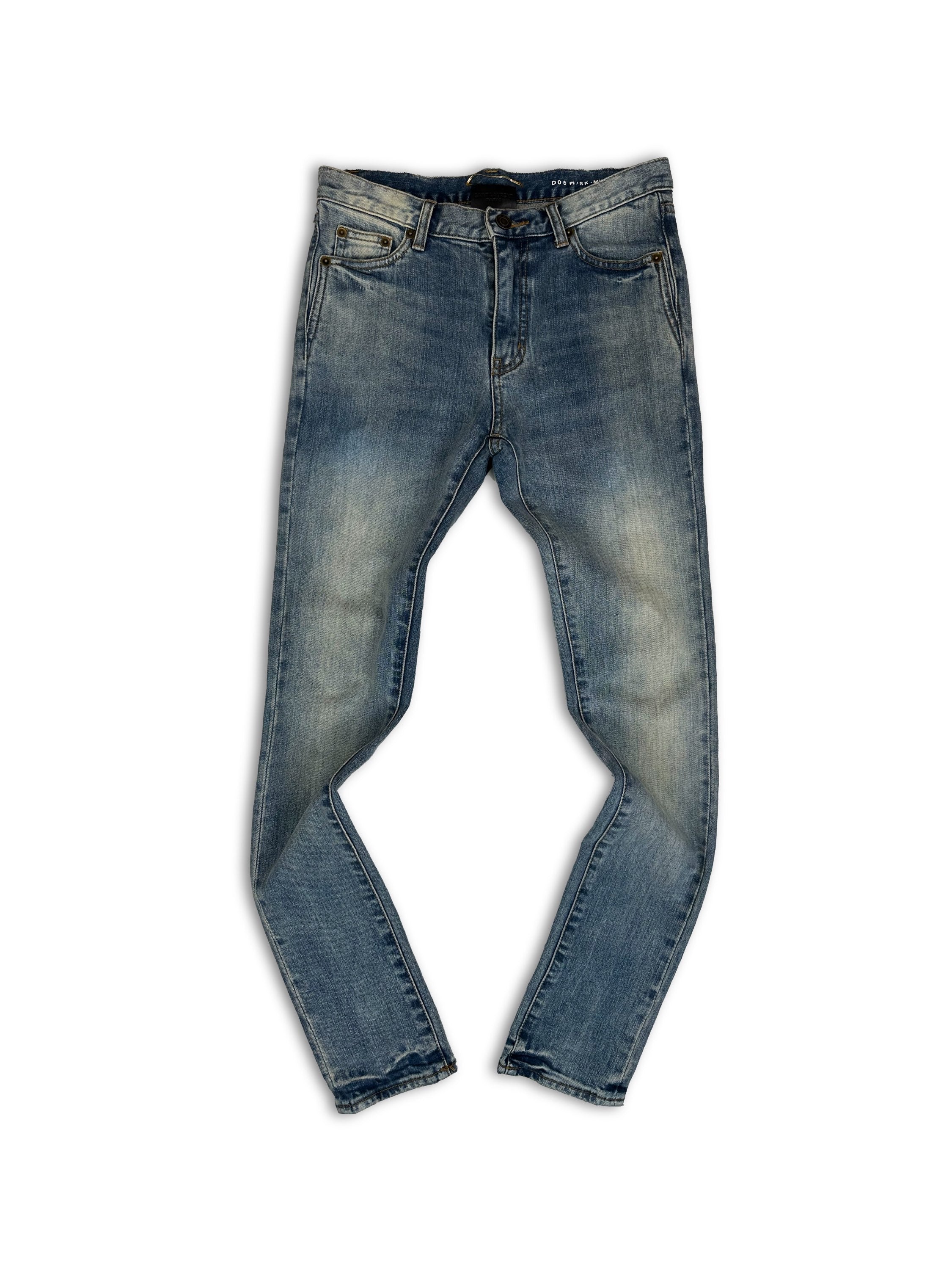 Saint Laurent Paris D05 Slim Cut Blue Washed Denim