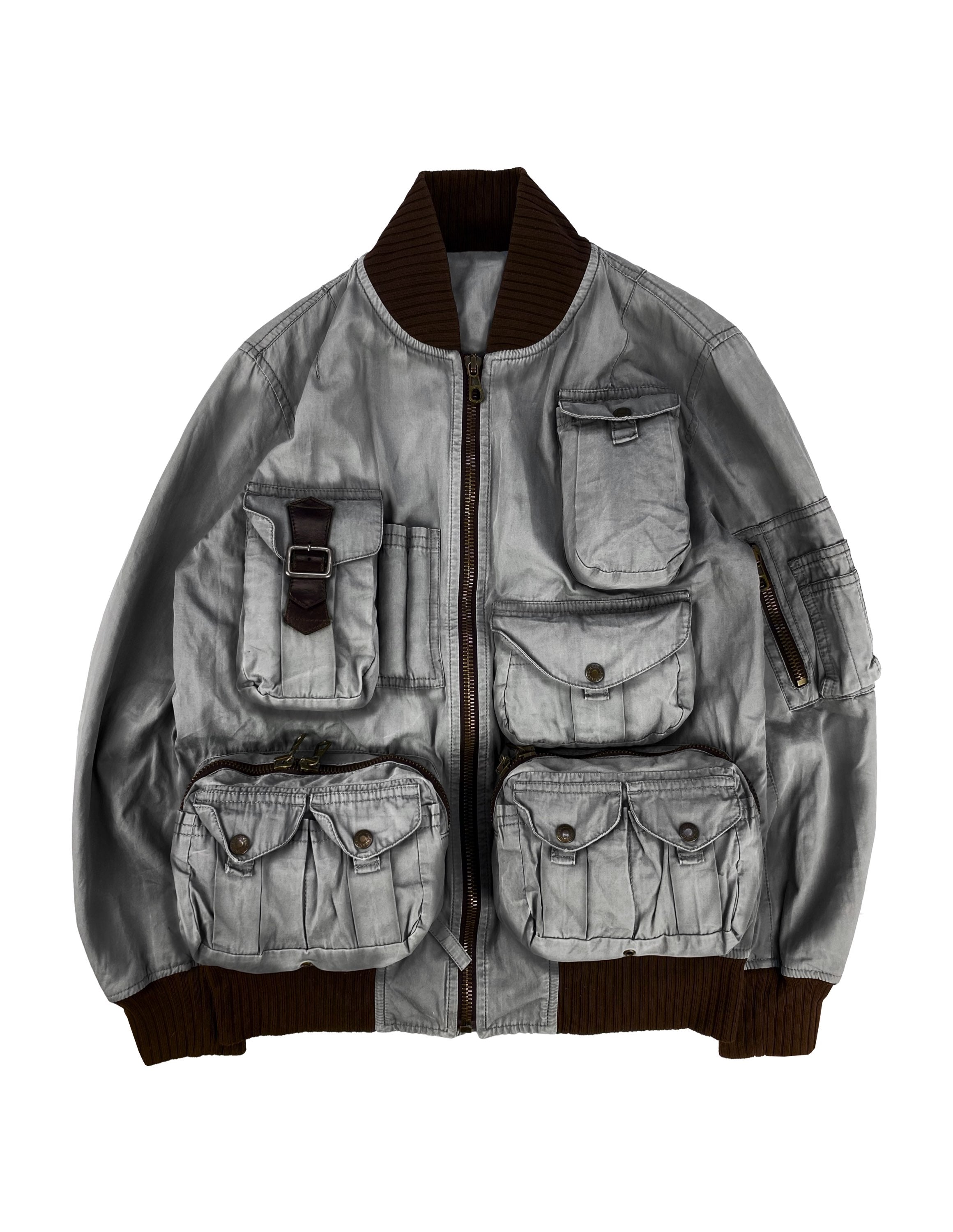 SS03 Dolce &amp; Gabbana ‘3D’ Cargo Pocket Metallic Hunting Jacket