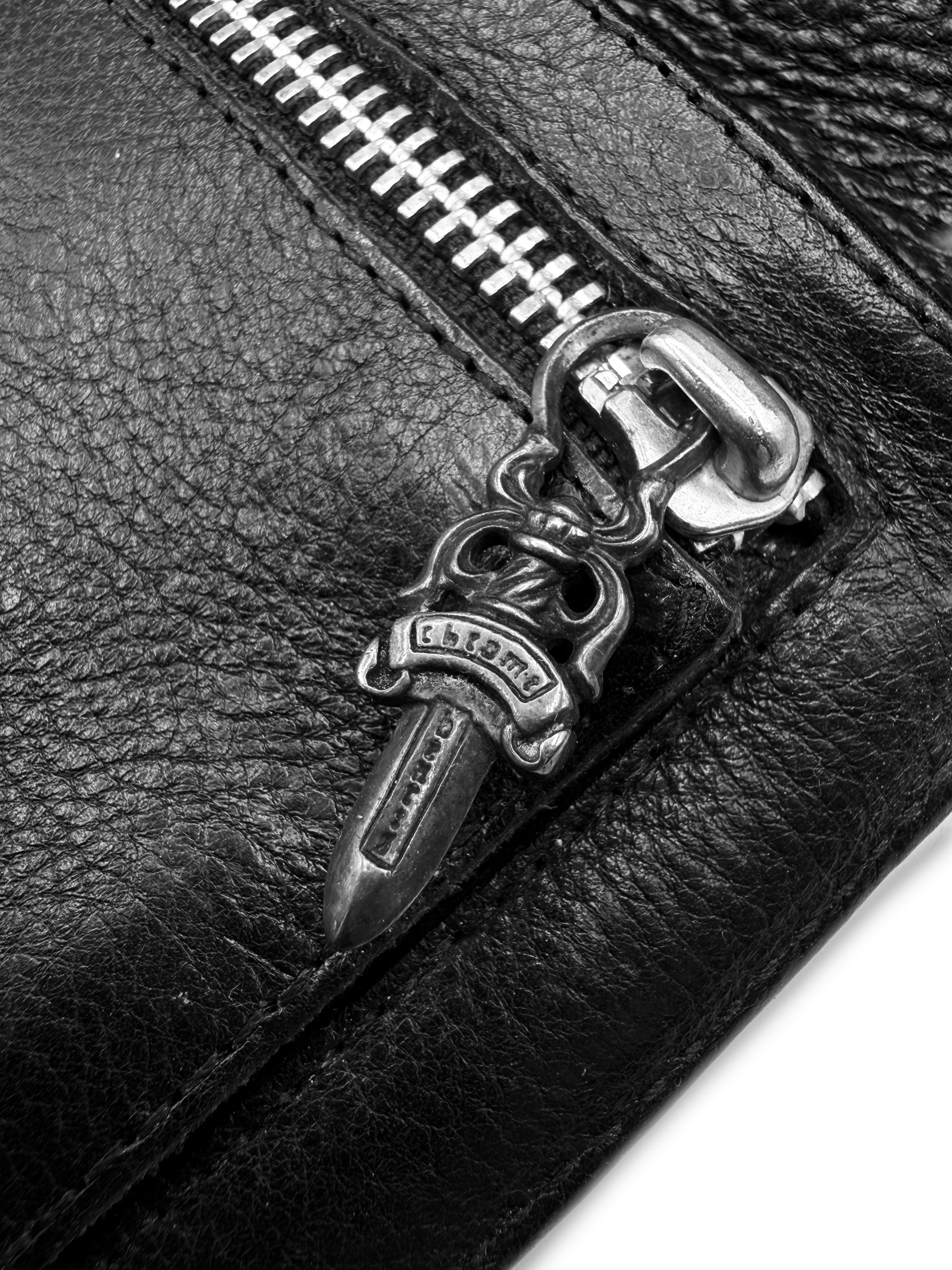 Chrome Hearts ‘Wave4’ Quilted Leather Silver Cross Tri Fold Clutch Wallet