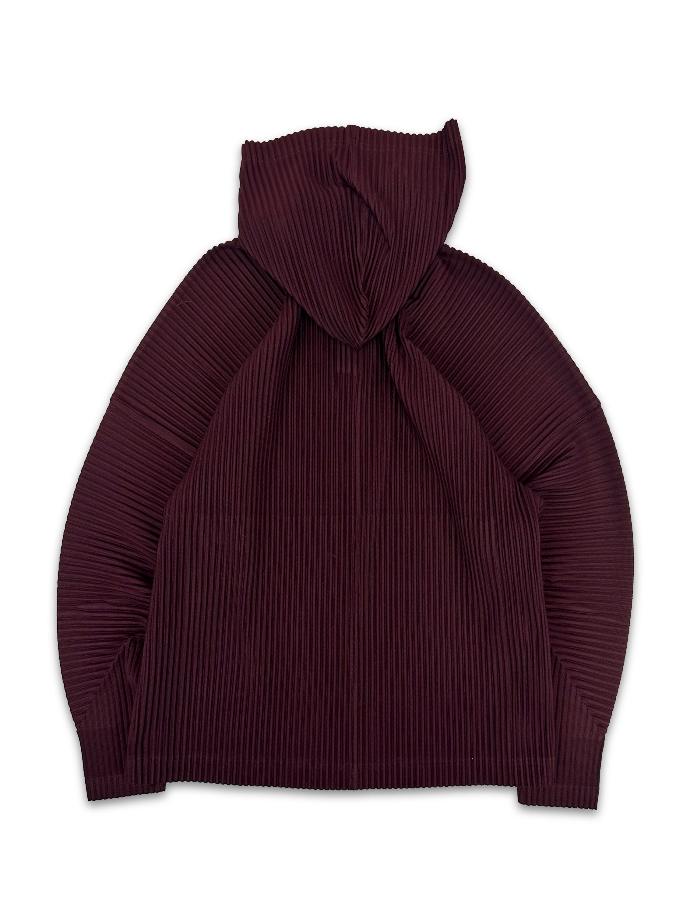 Issey Miyake Homme Plisse Maroon Wide Cut Hoodie