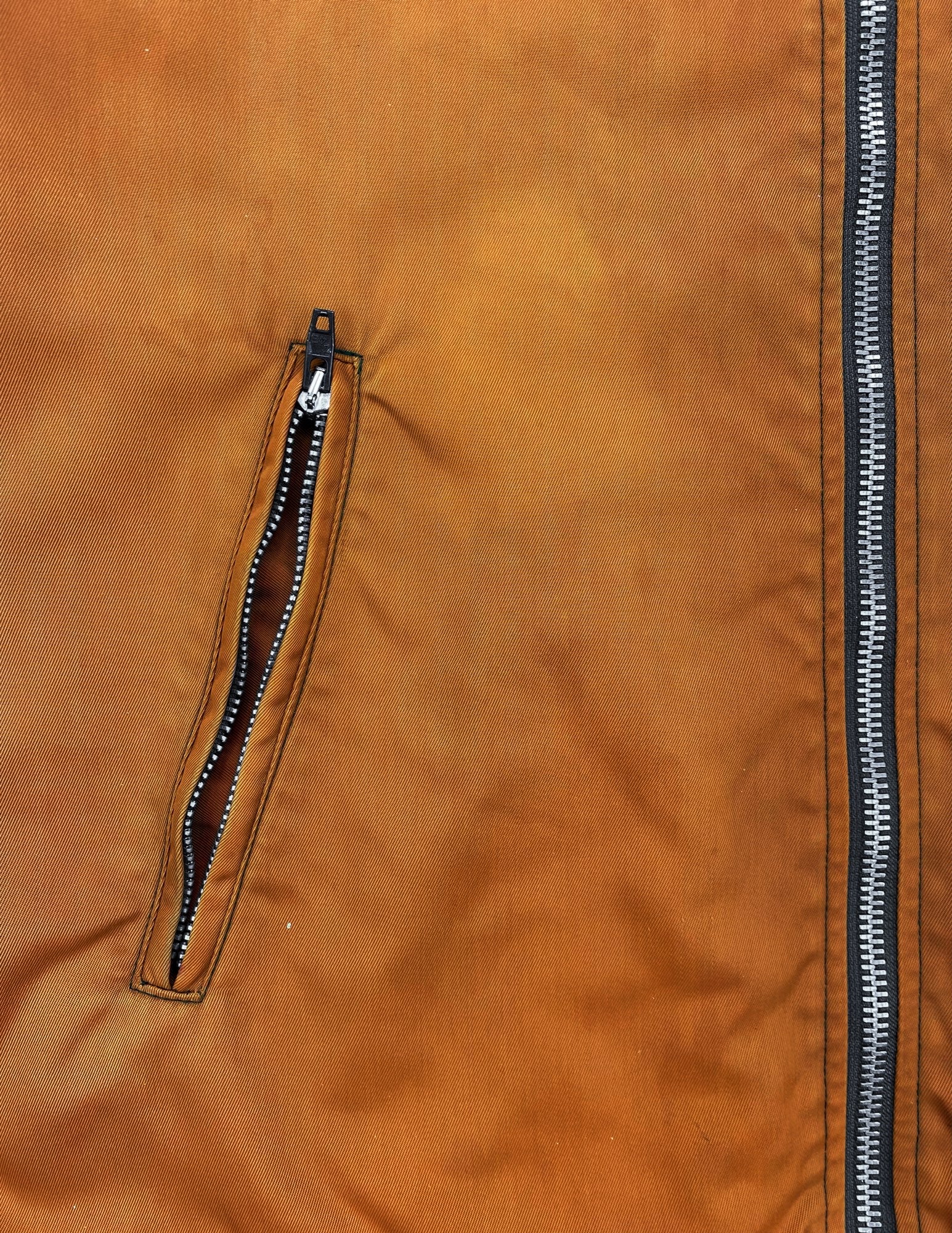 SS96 Helmut Lang MA-1 Burnt Nylon Moto Jacket