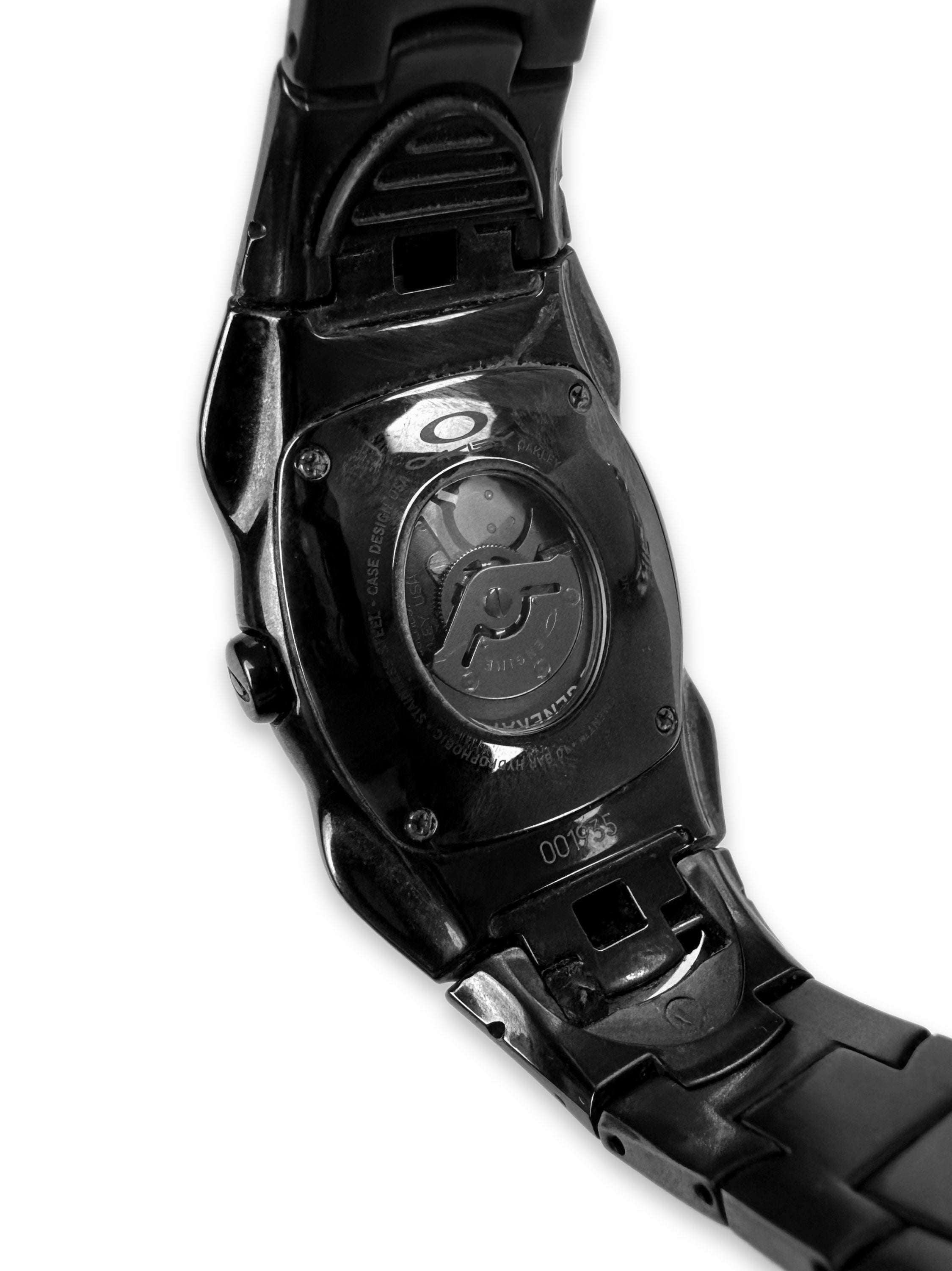 1998 Oakley ‘Timebomb’ Ion Black Stainless Steel Watch