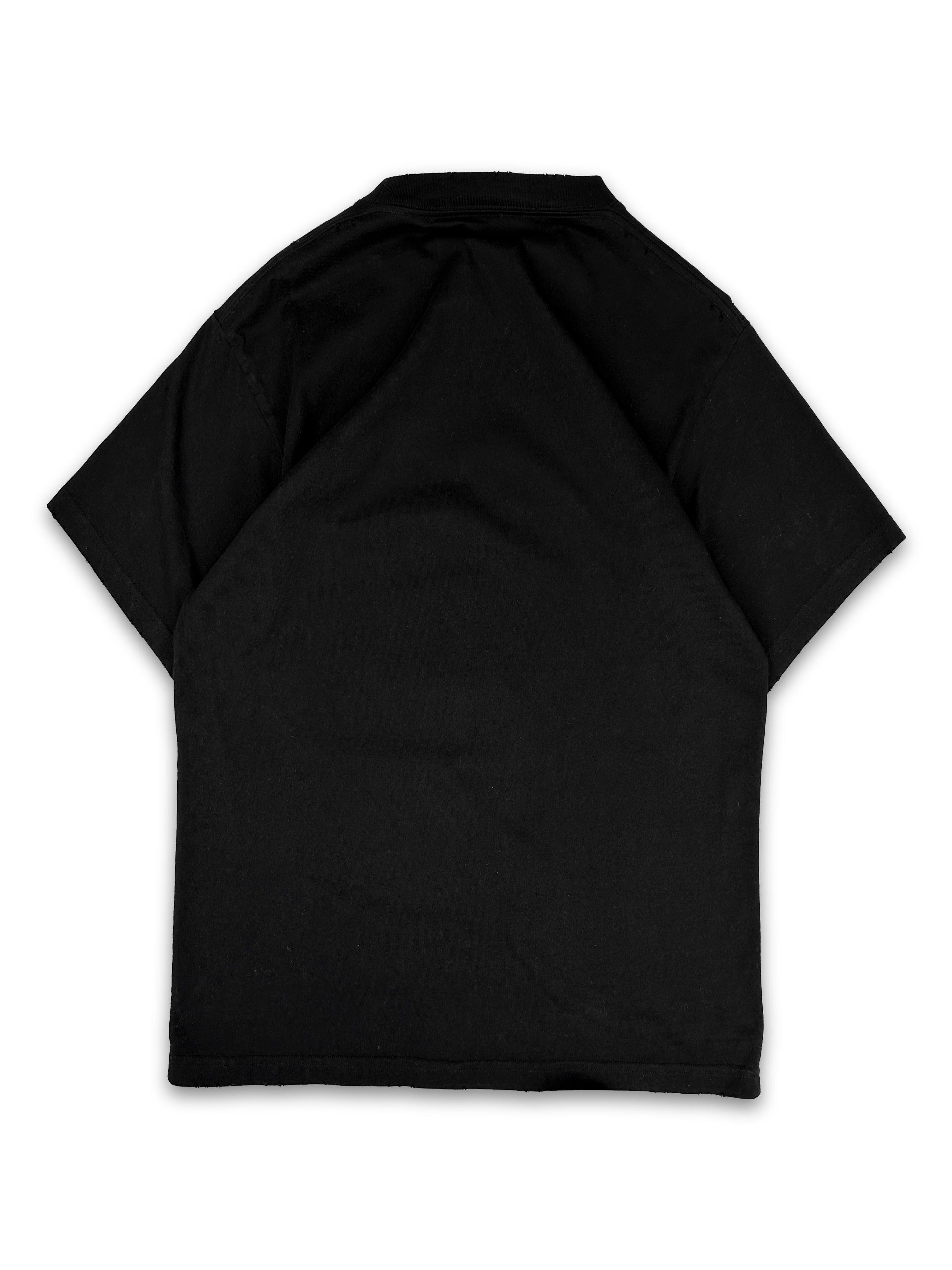 Balenciaga ‘Free’ Collegiate Logo Black Fitted T-Shirt