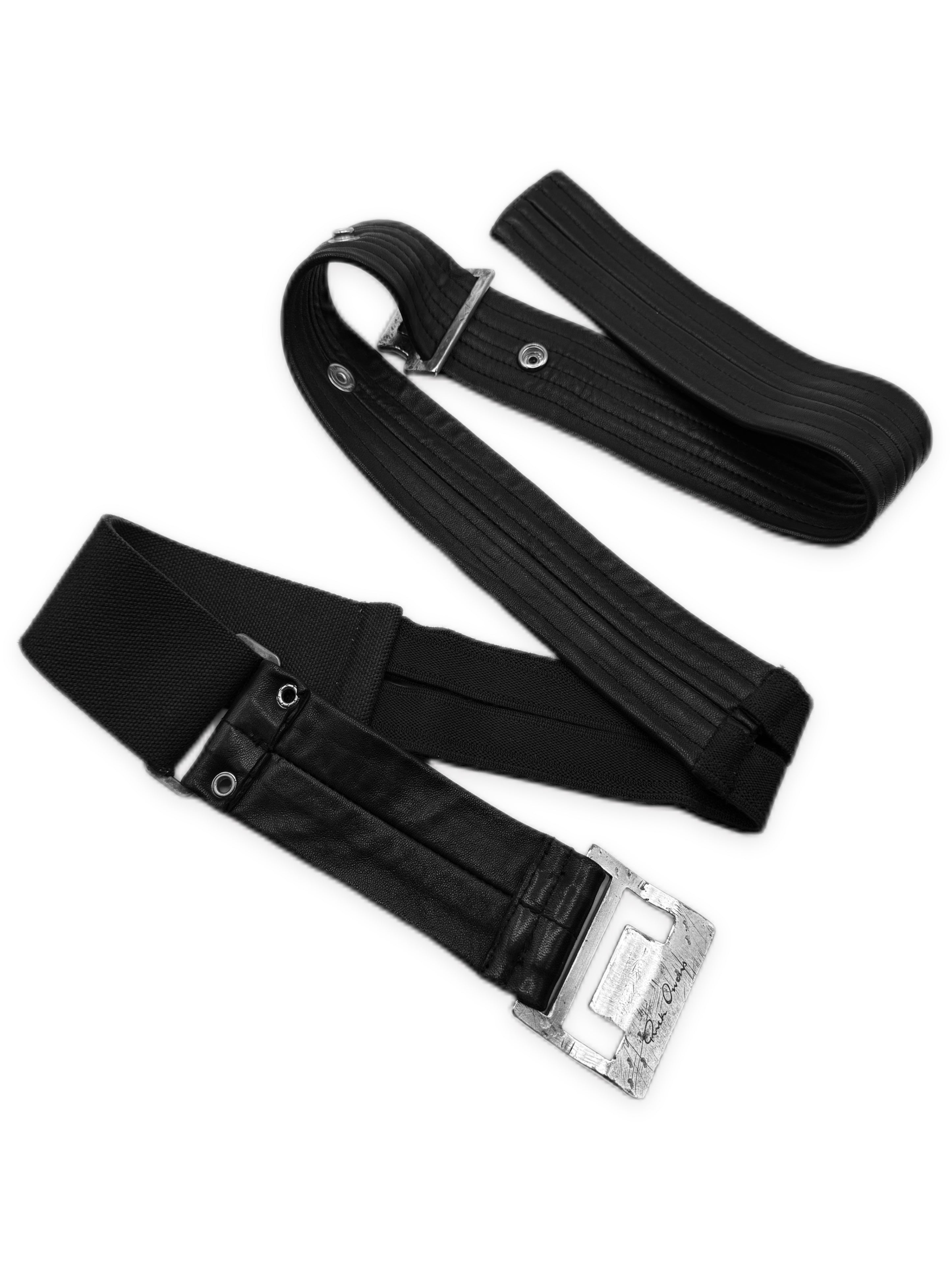 AW06 Rick Owens ‘Dustulator’ Leather Box Frame Buckle Belt