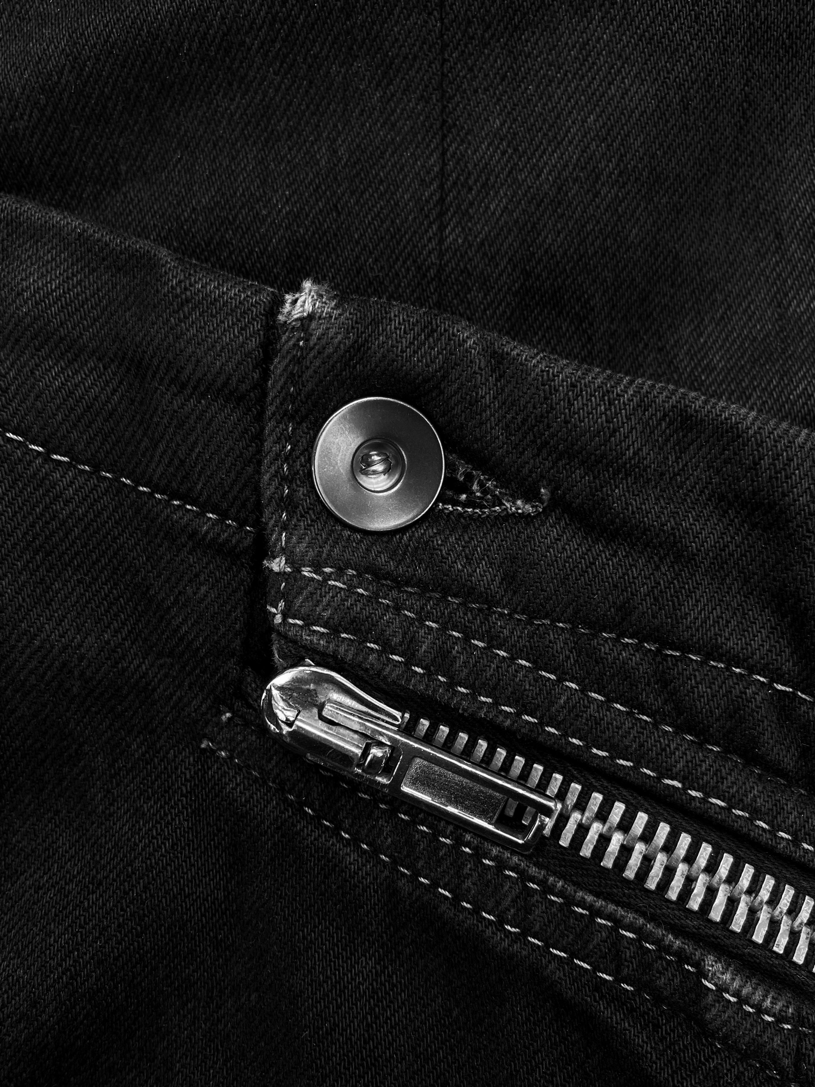FW15 Rick Owens DRKSHDW “Blackety Black” Aircut Denim