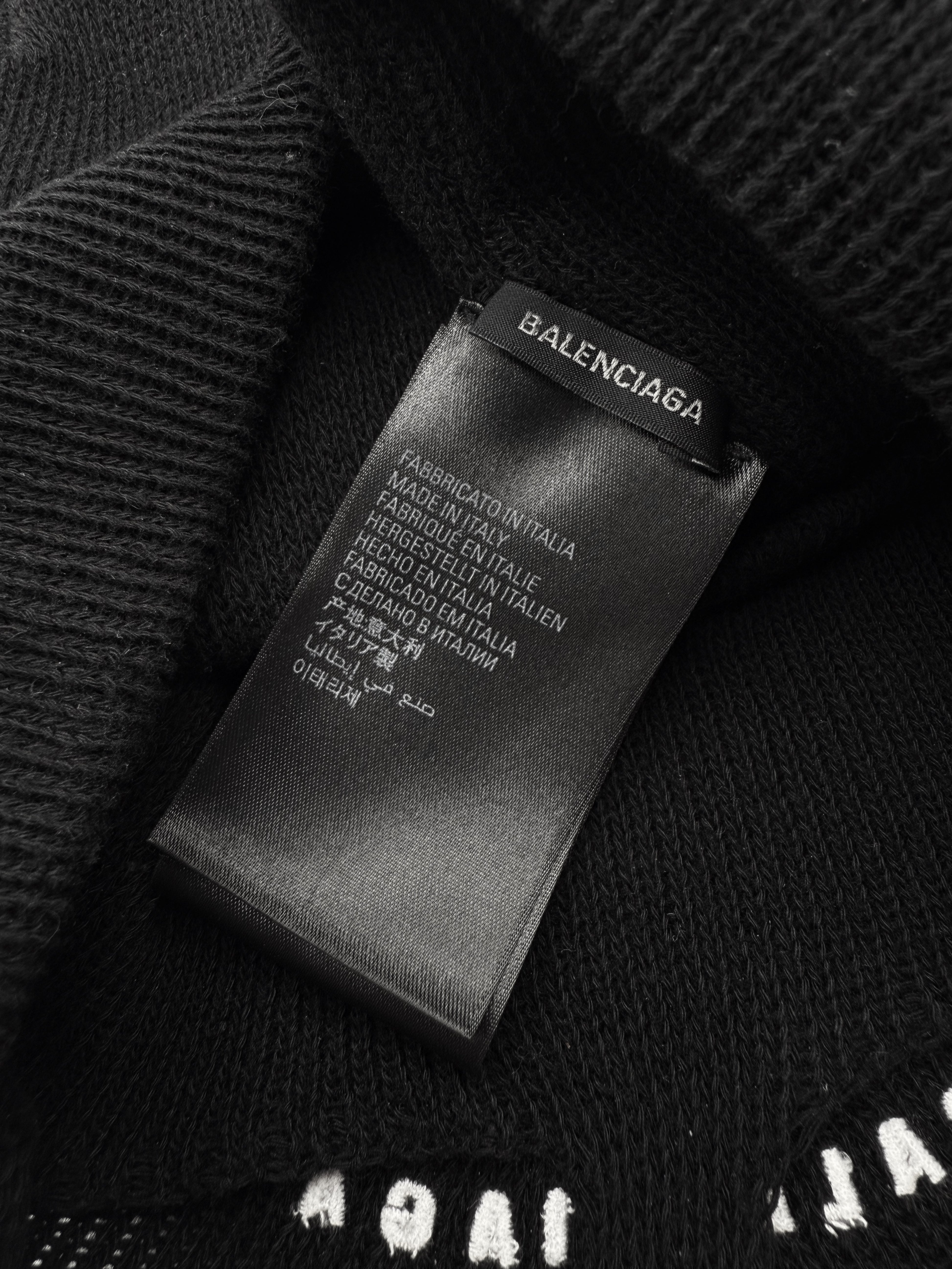 AW24 Balenciaga ‘Loop Icon’ Wave Knitted Skull Cap Beanie