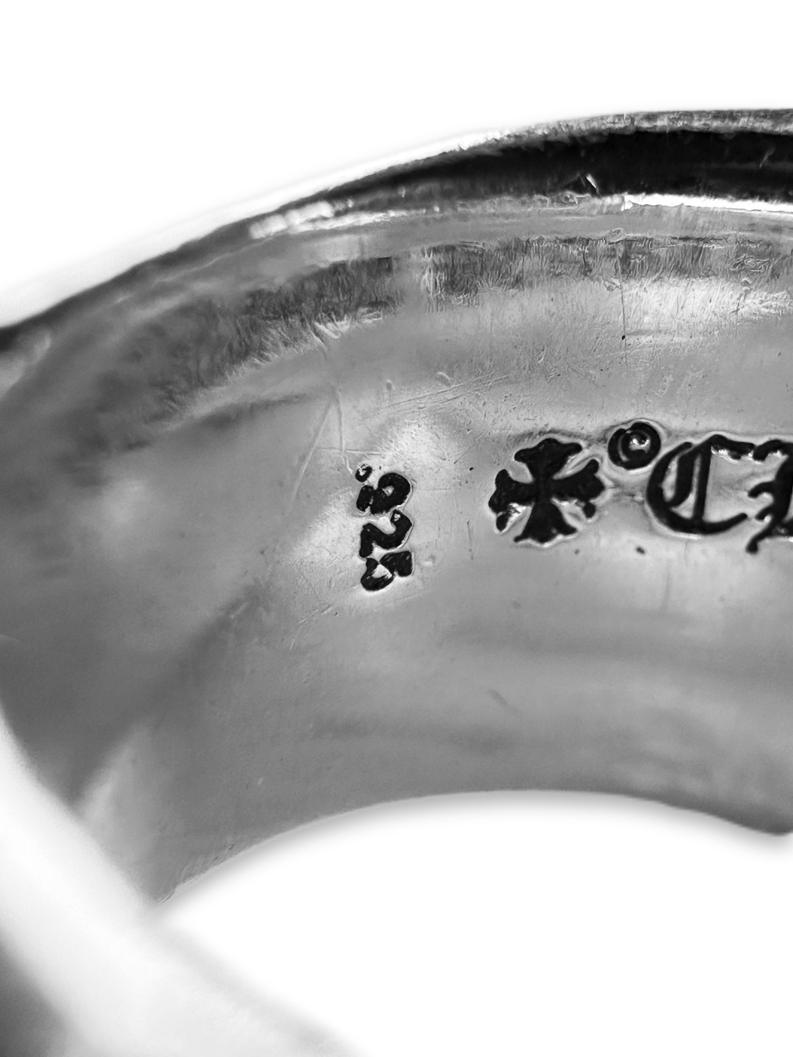 Chrome Hearts ‘5 Point Star’ .925 Silver XL Etched Ring