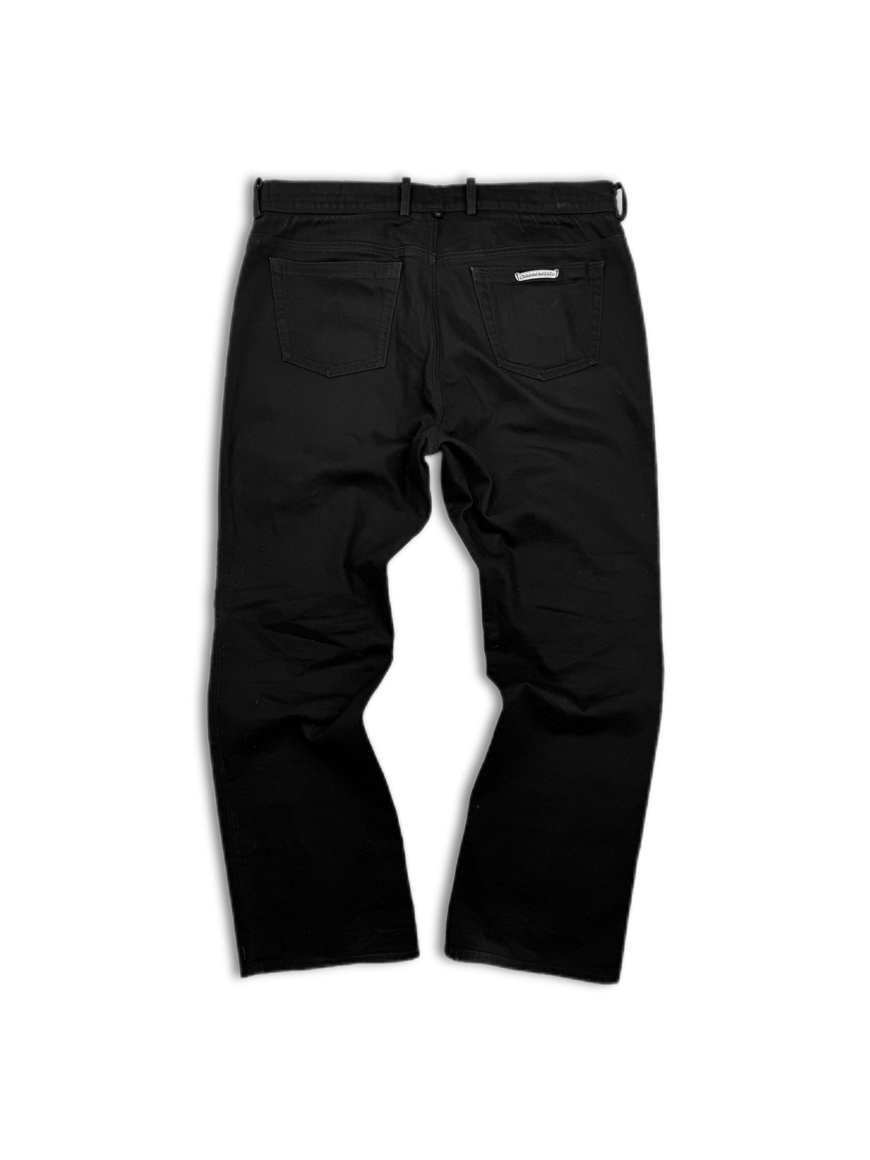 Chrome Hearts ‘Dagger’ Pendant Fleur Knee Black Denim Jeans