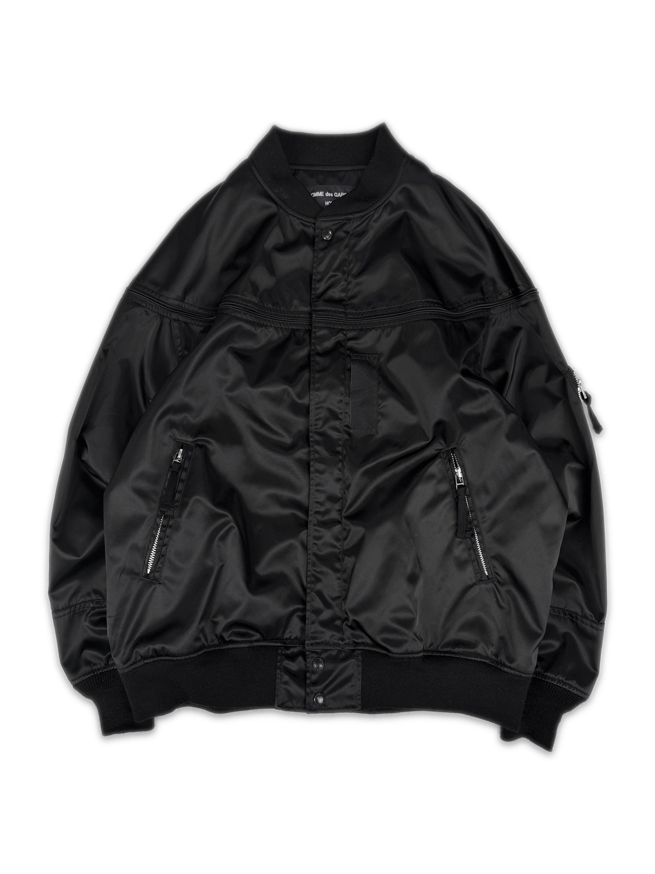 Comme des Garçons Black Nylon MA-1 Aviation Bomber Jacket