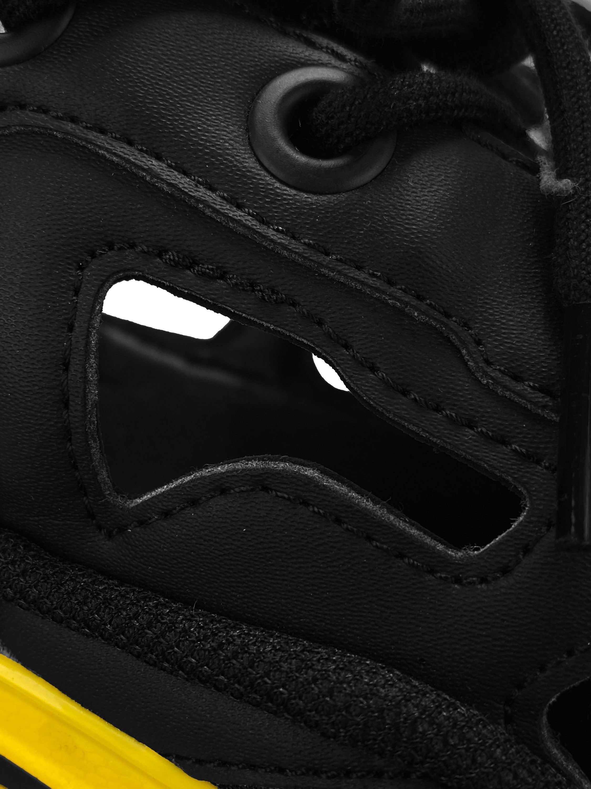 Raf Simons x Adidas Ozweego Cut Out Red &amp; Yellow Sneakers