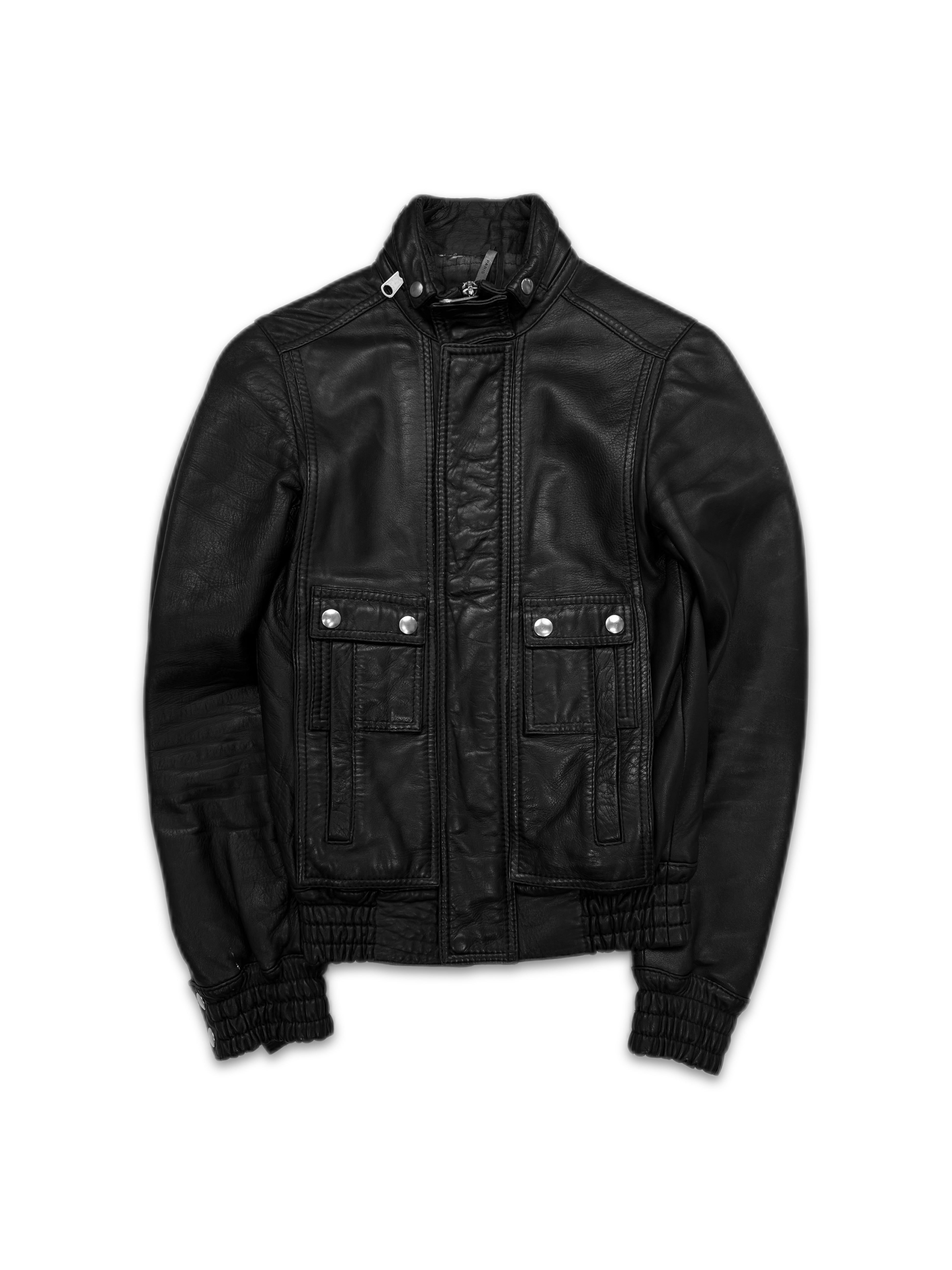 AW08 Dior Black Leather Multi Pocket Riders Jacket