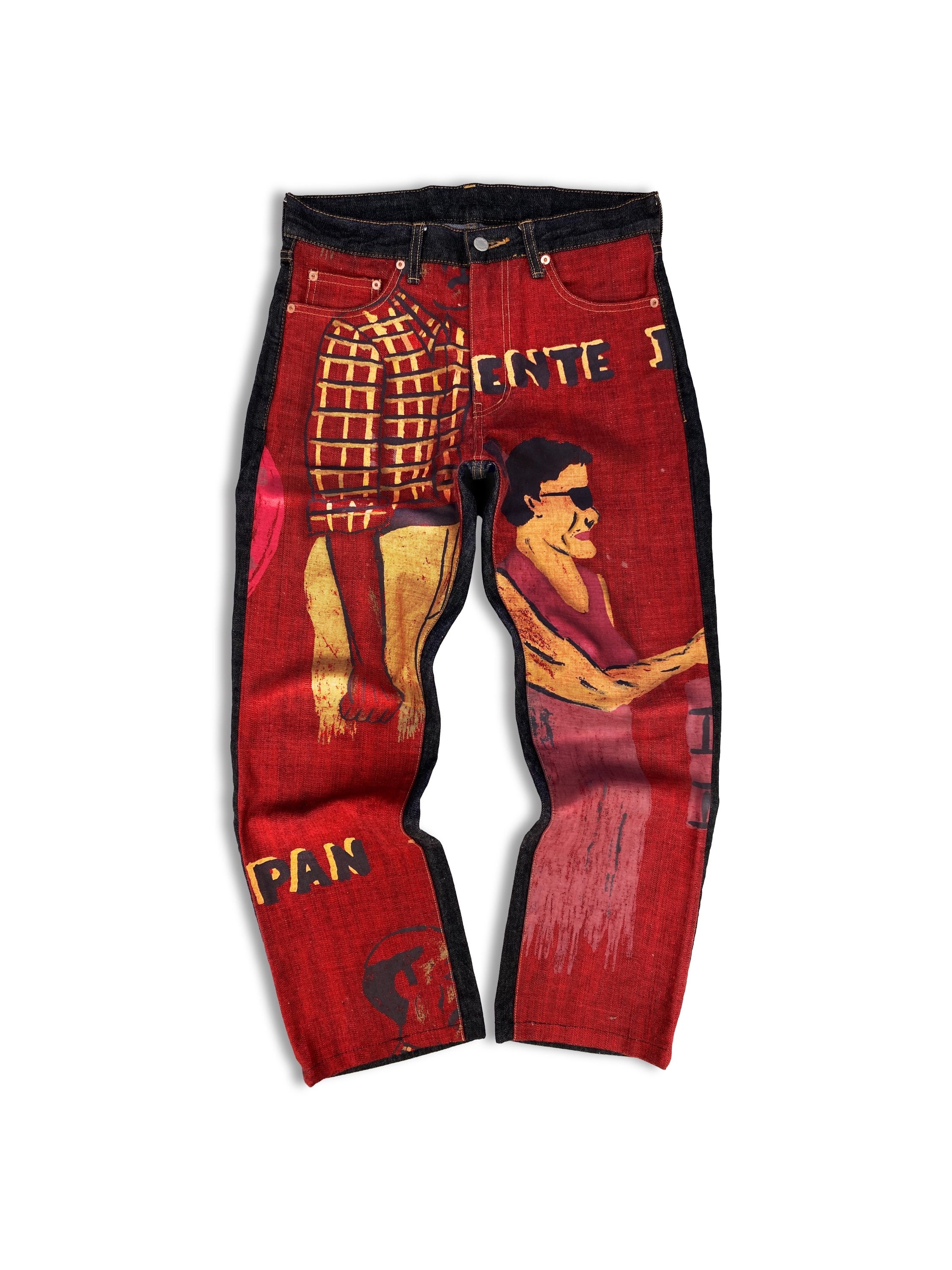 SS02 Comme des Garçons Homme ‘Cuba’ Hand Painted Denim