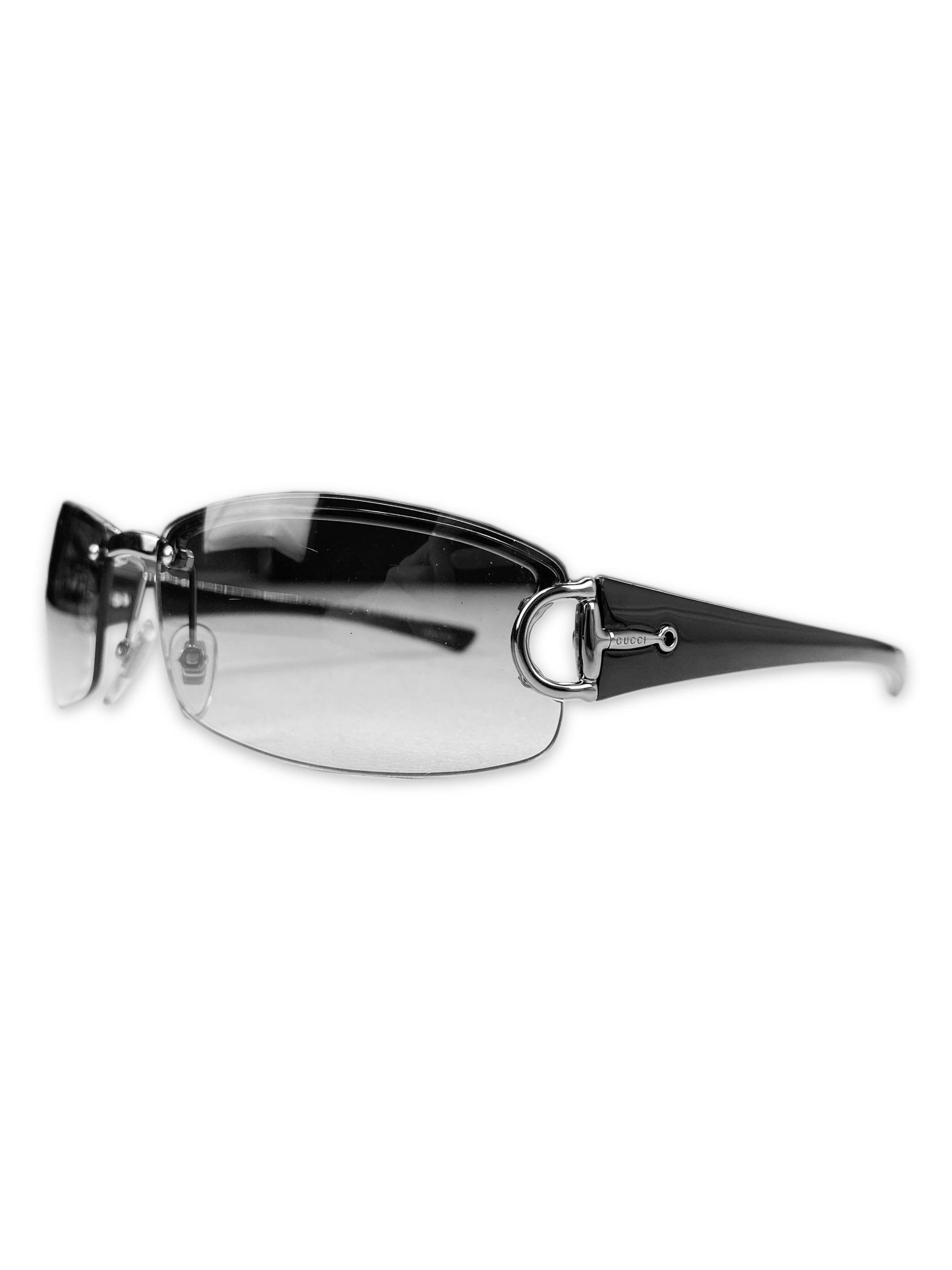 00s Gucci Rimless Gradient Tint Horsebit Sunglasses