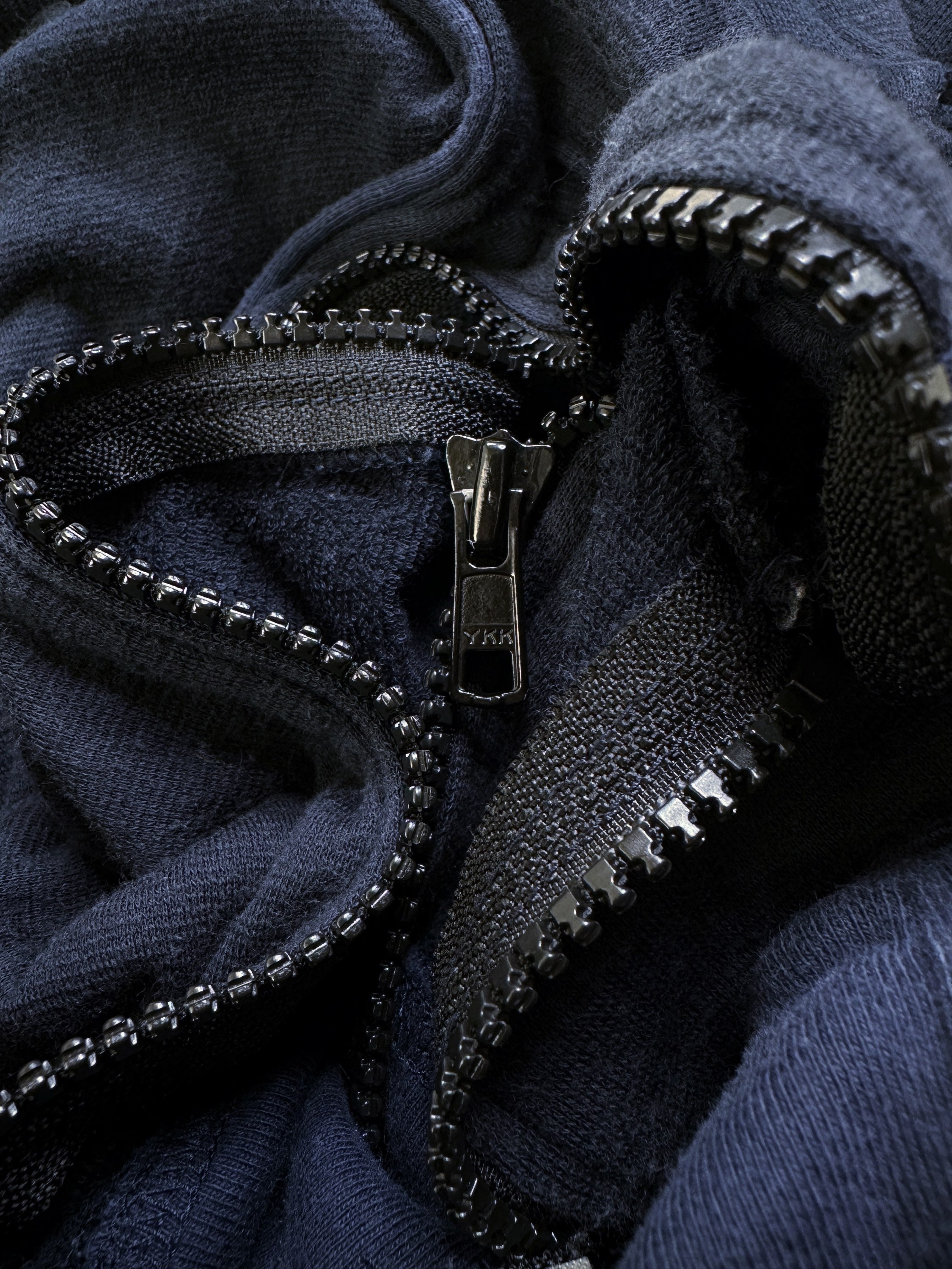 Undercover Navy Blue Full-zip ‘Chest Pocket’ Hoodie