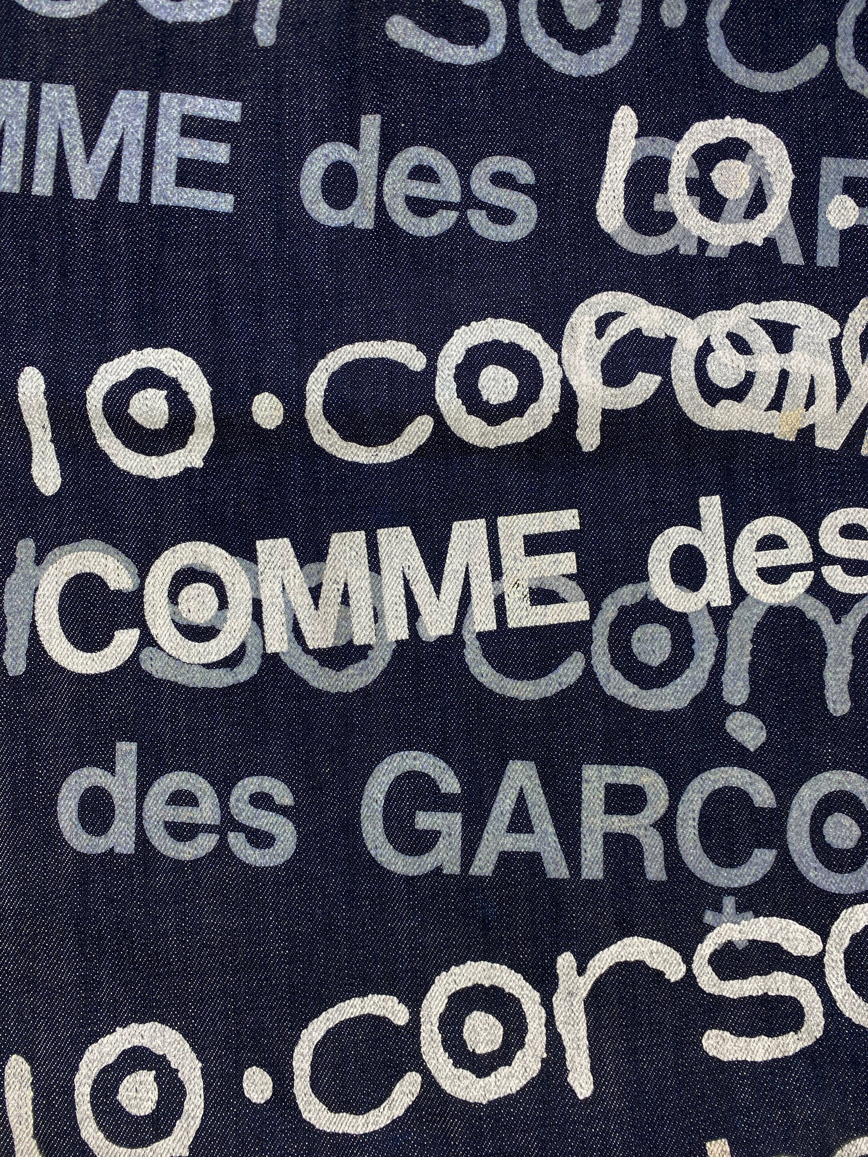 SS03 Junya Watanabe X Corso Como 10 Graffiti Denim Tote Bag