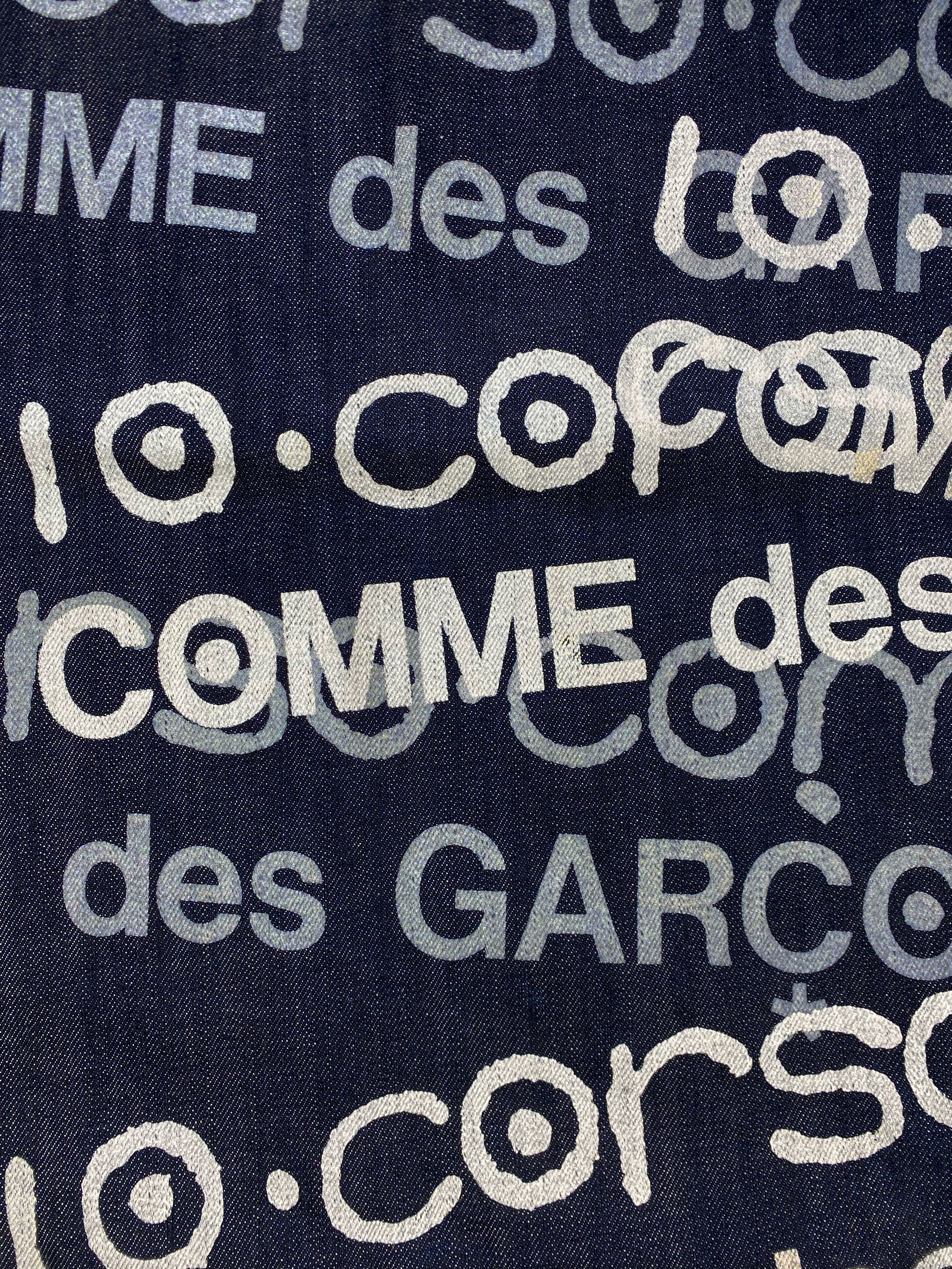 SS03 Junya Watanabe X Corso Como 10 Graffiti Denim Tote Bag