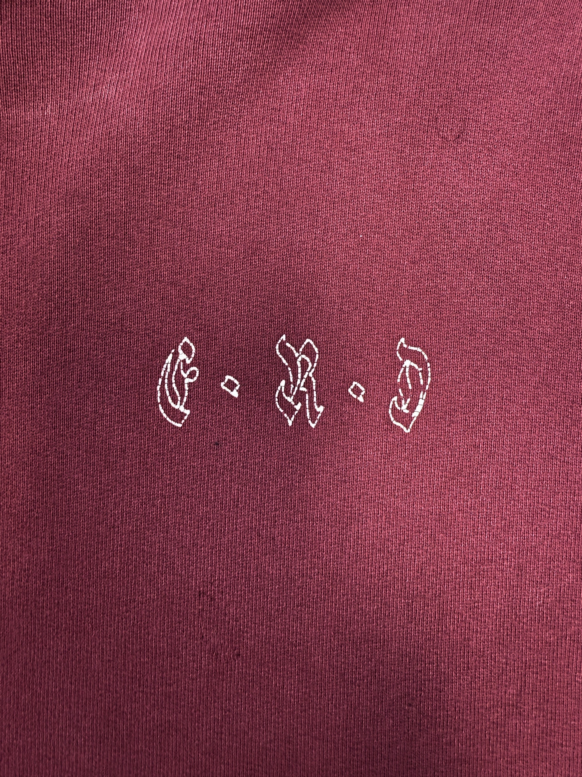 Enfants Riches Deprimes Gothic Stencil Logo Red Distressed Hoodie