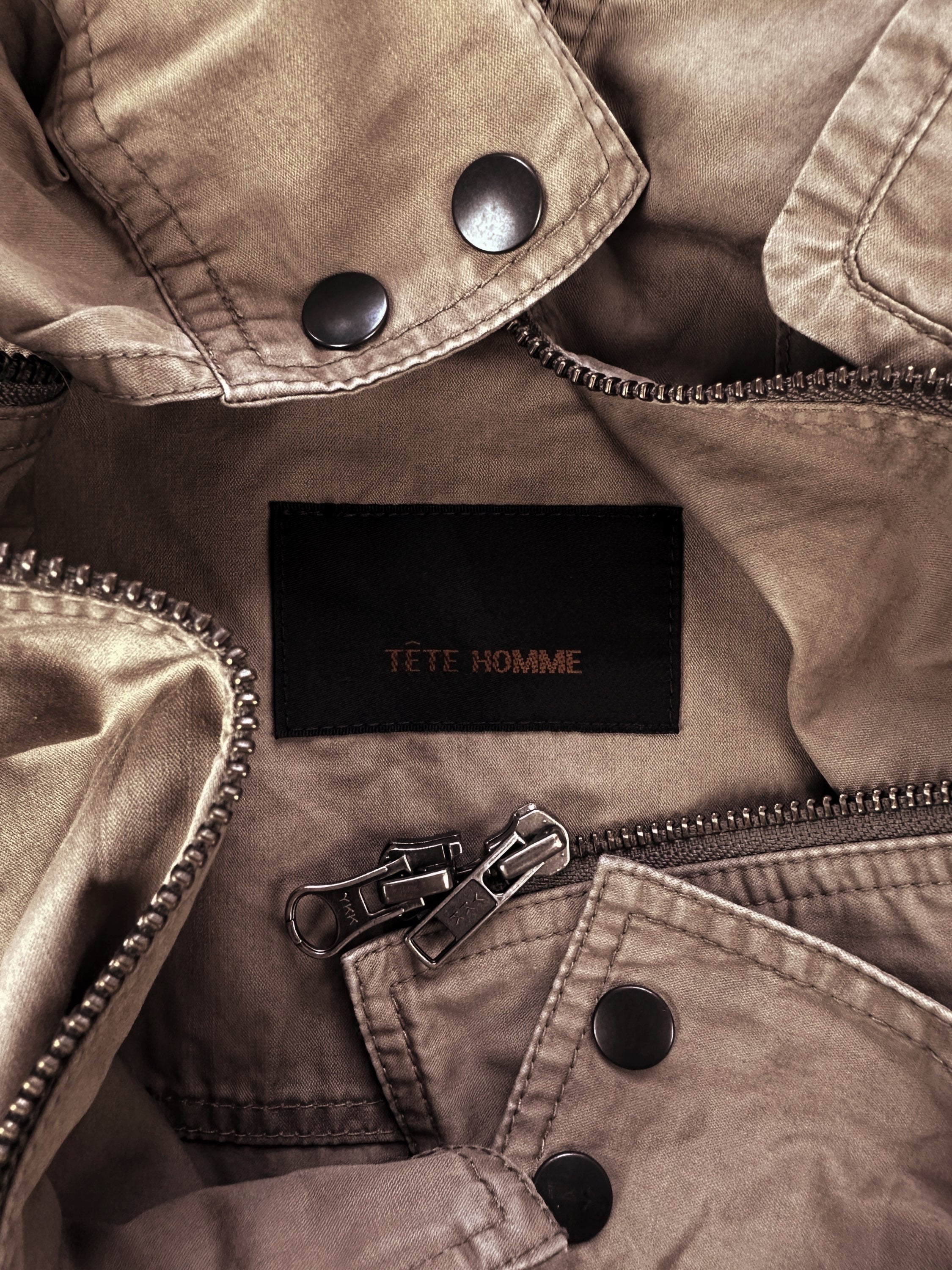 Tete Homme Tan Multi Pocket Utility Cargo Jacket