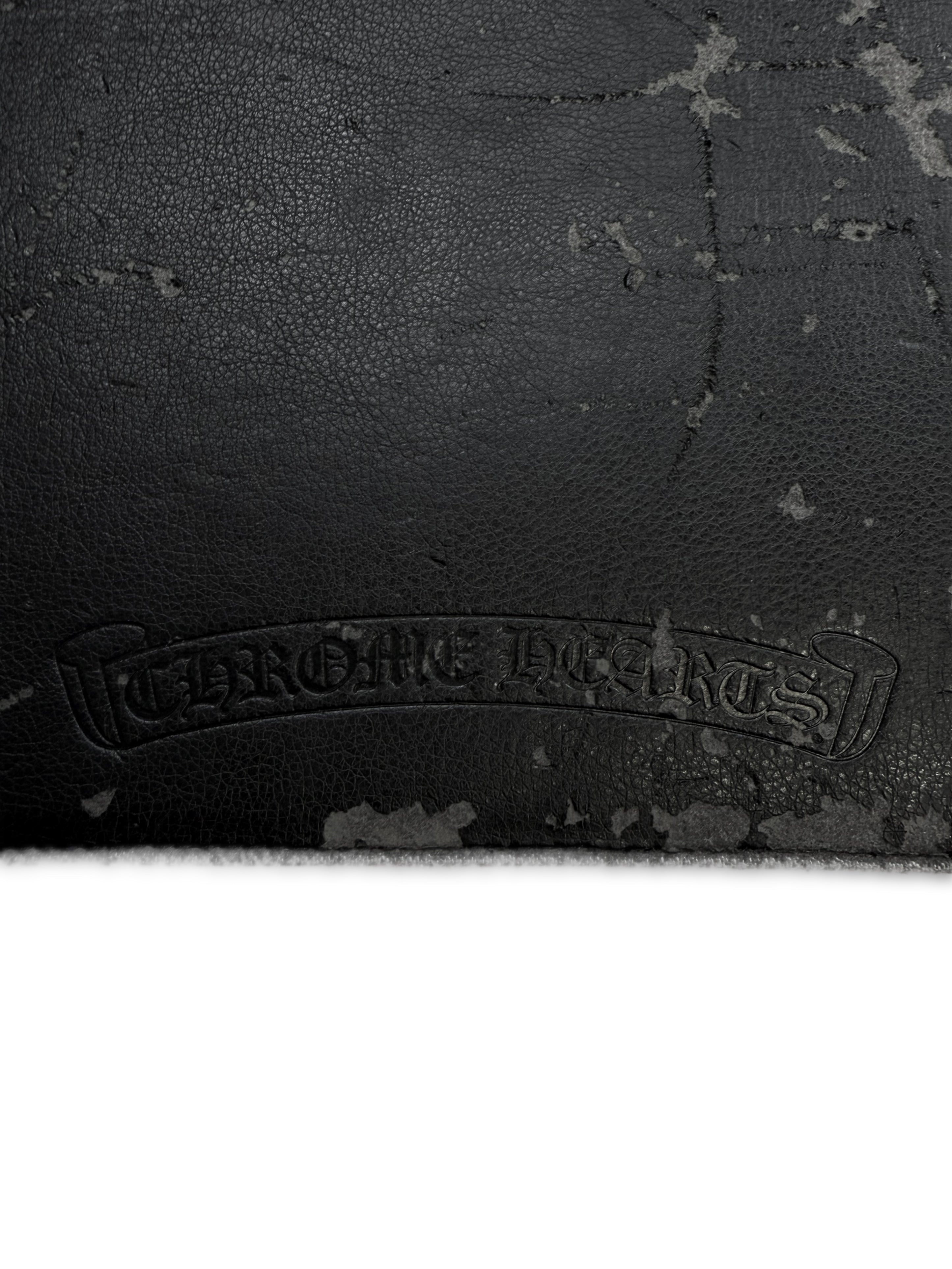 Chrome Hearts Horseshoe Leather Silver Black Folder Binder