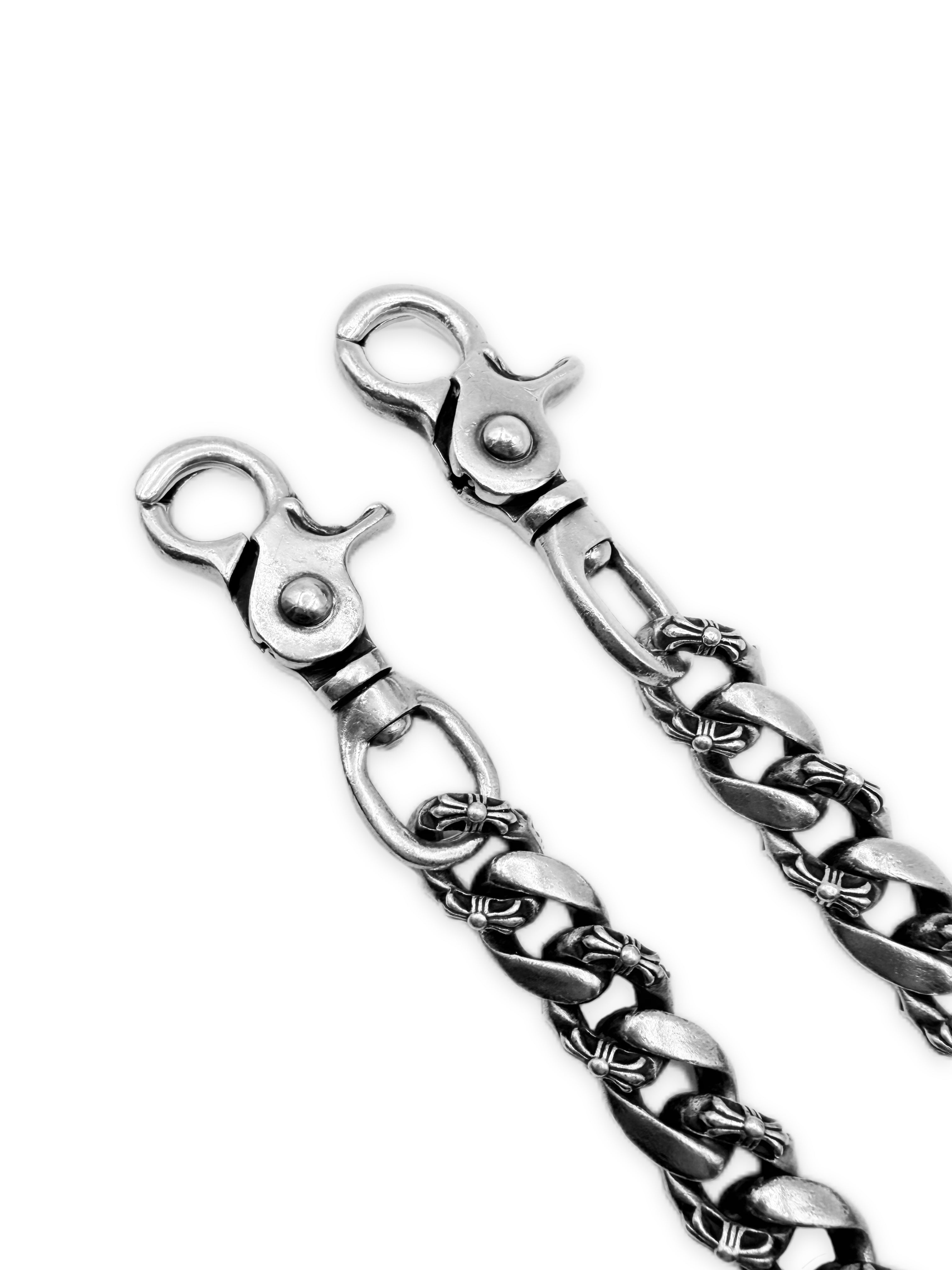 Chrome Hearts XL 23 in Fancy Cuban Link Double Lobster Clasp Wallet Chain