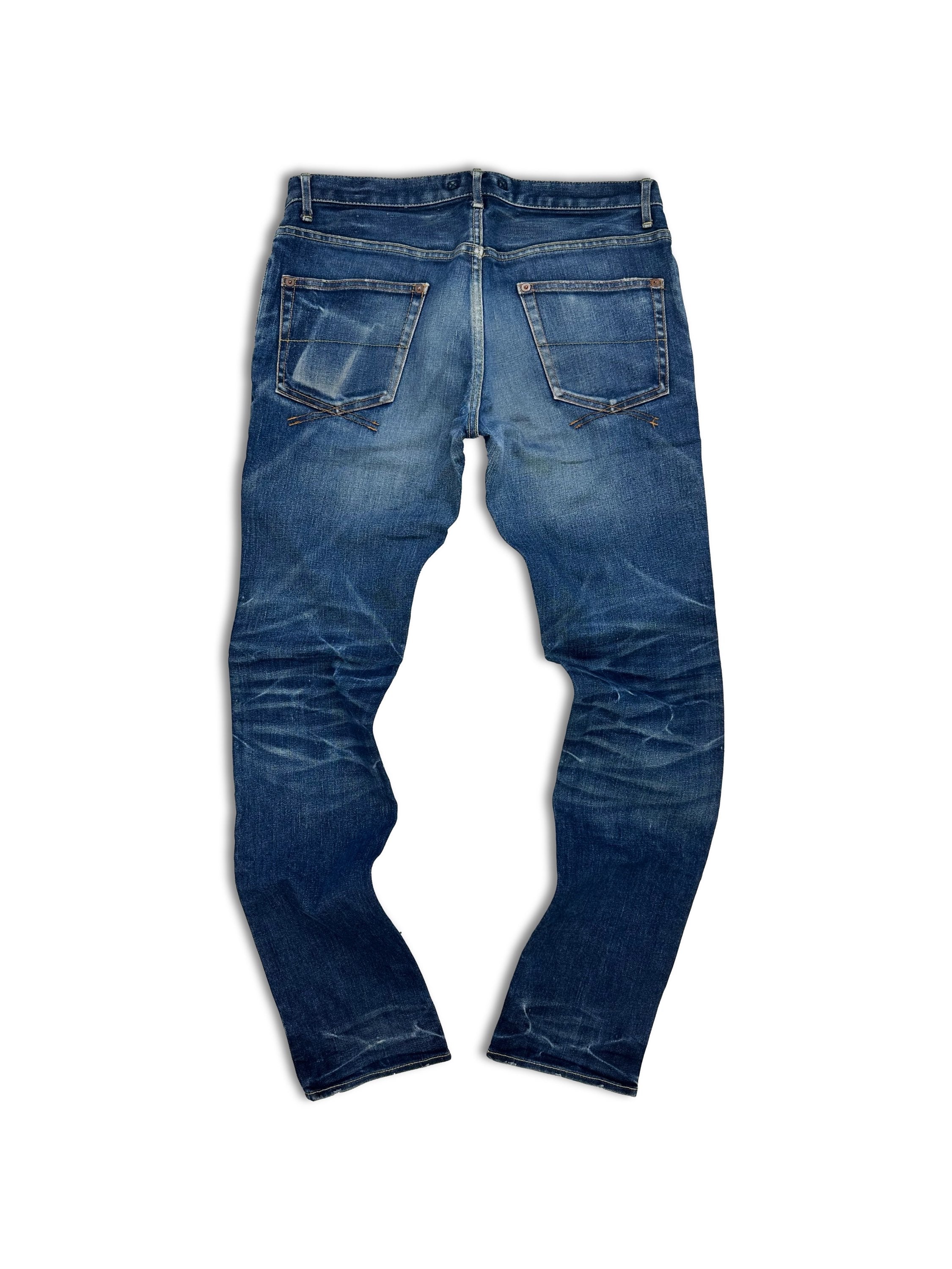 Mihara Yasuhiro Paint Splatter Distressed Indigo Denim