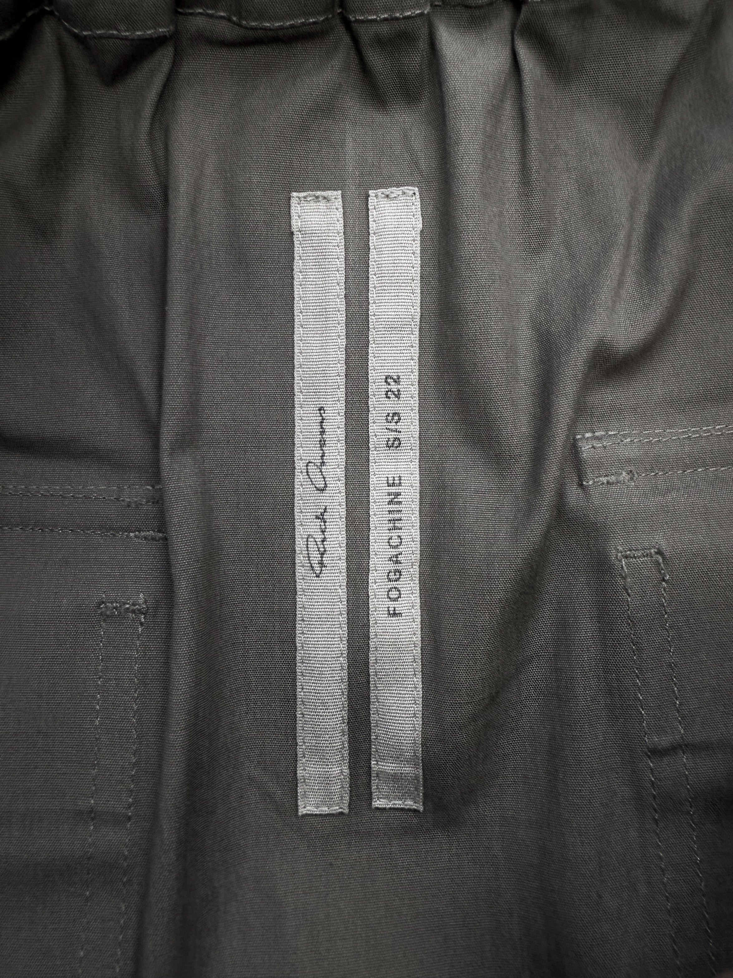 SS22 Rick Owens ‘Fogachine’ 3/4 Length Cropped Drop Crotch Pants