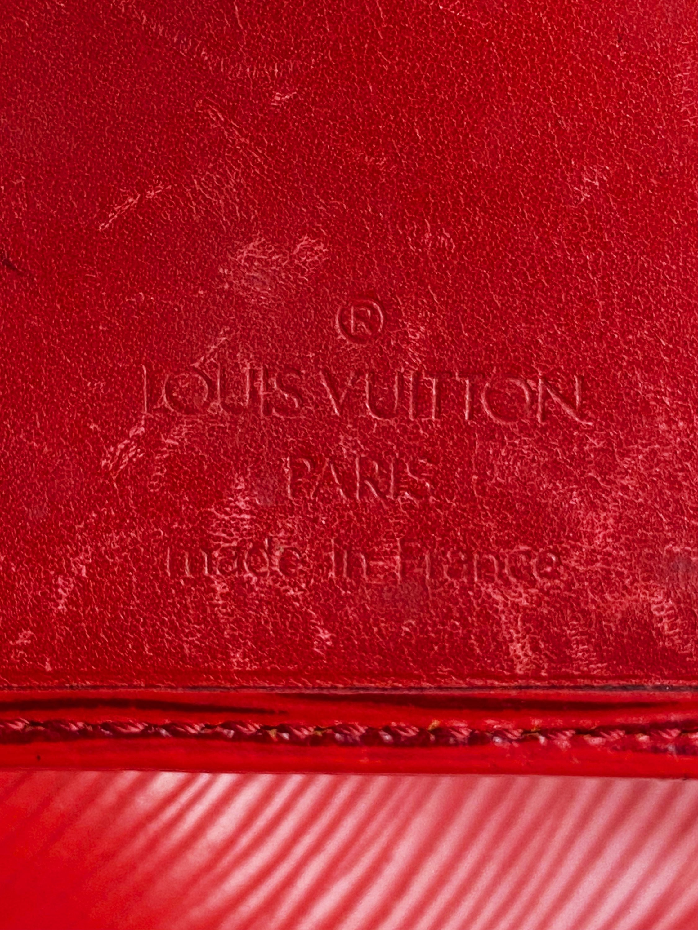 Louis Vuitton Cherry Red Epi Embossed LV Logo Bifold Wallet