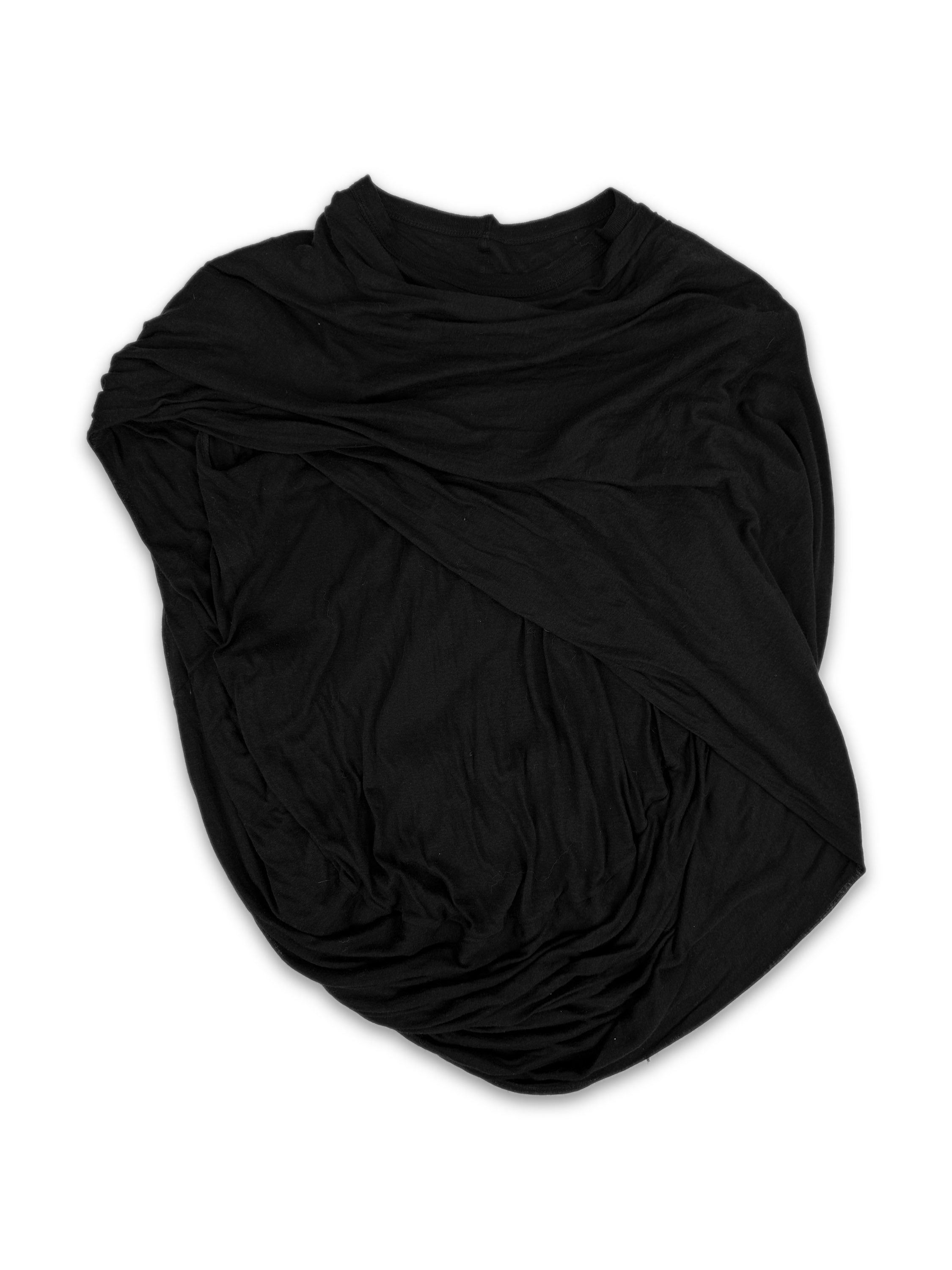 AW22 Rick Owens ‘Strobe’ Black Layered Tank-top