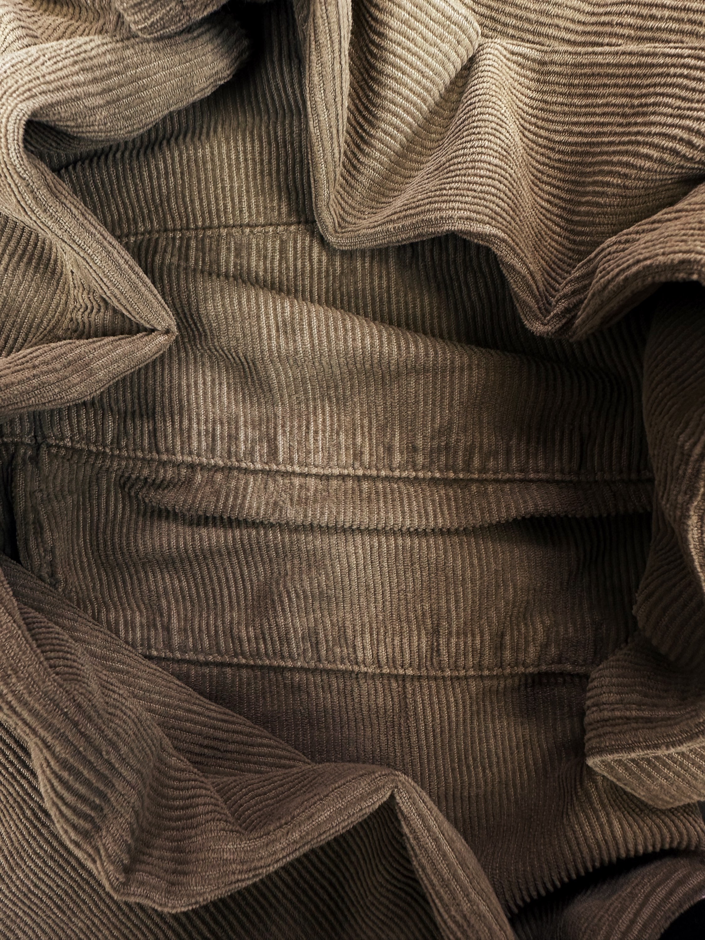00s Balmain B107 Brown Corduroy Ribbed Biker Pants