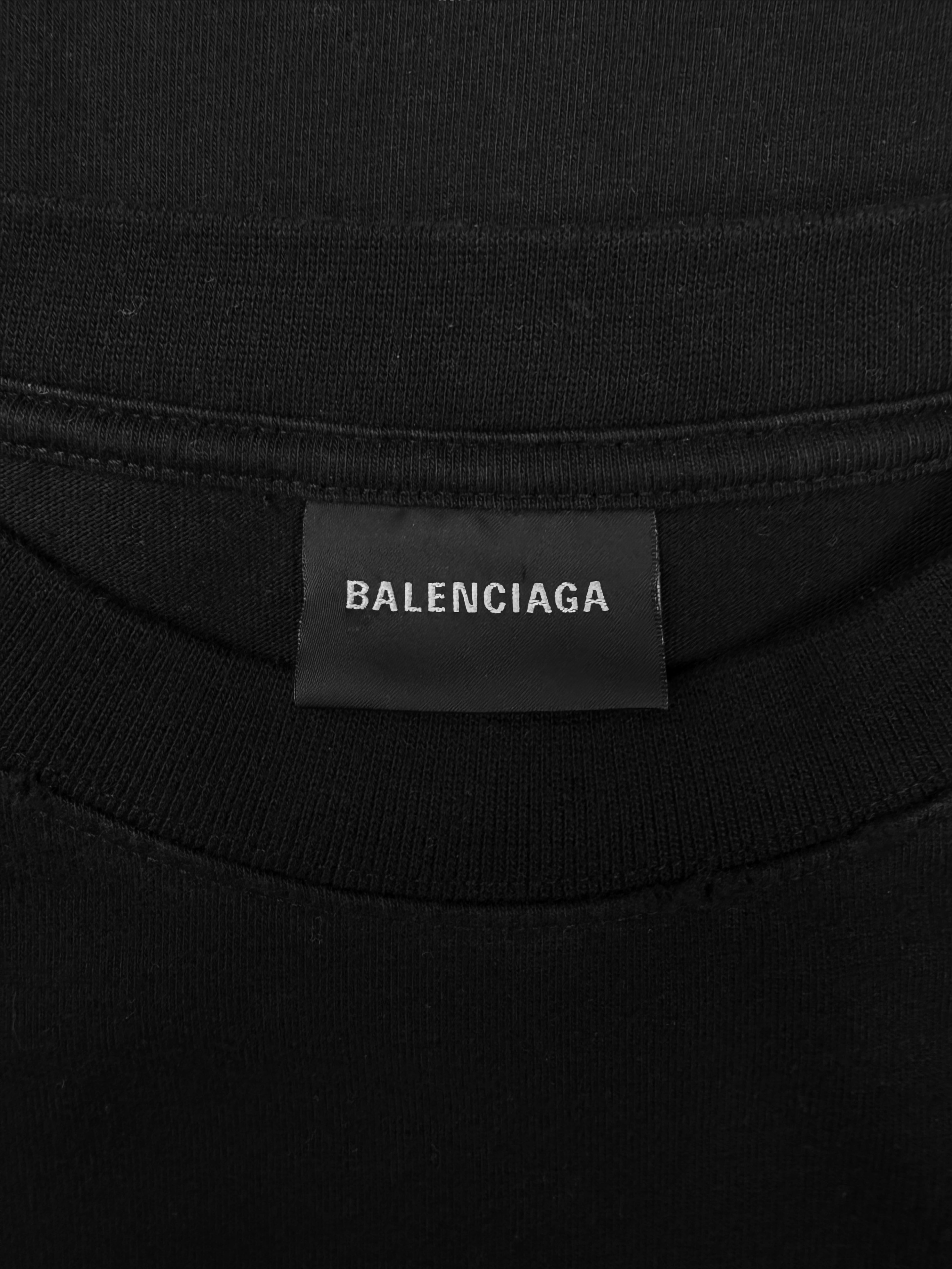 Balenciaga ‘Hand Drawn’ Campaign Logo Black T-Shirt