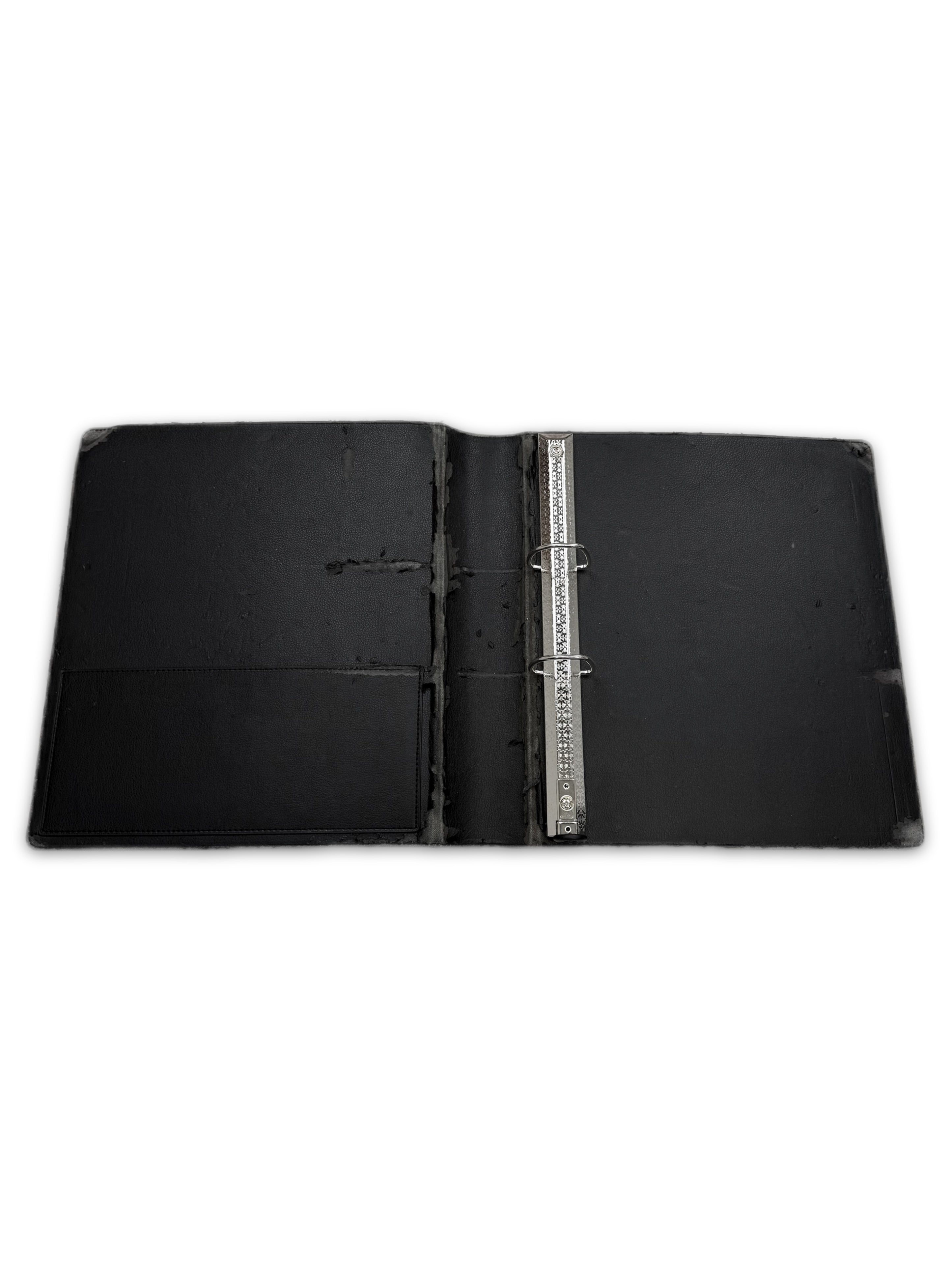 Chrome Hearts Horseshoe Leather Silver Black Folder Binder