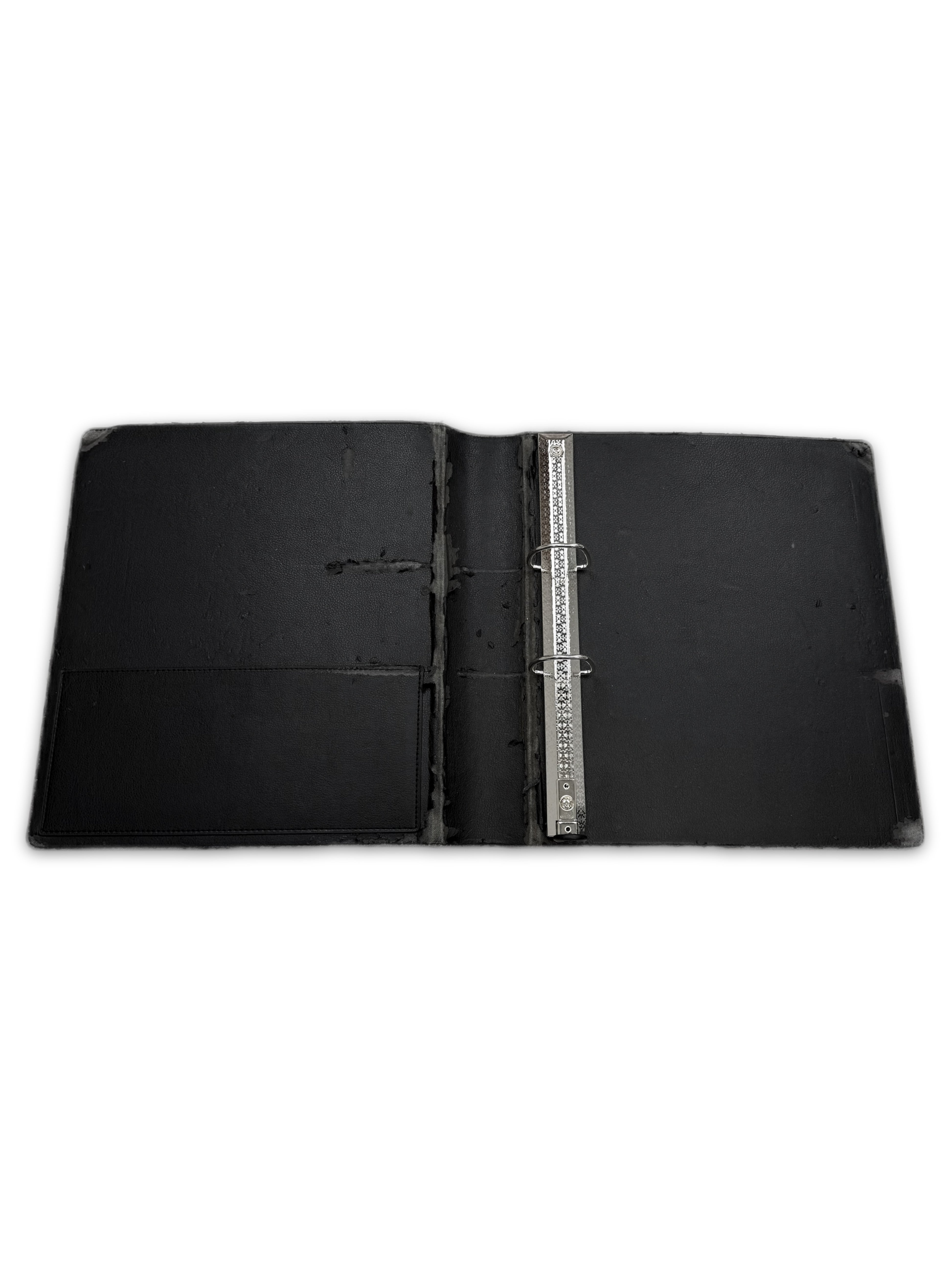 Chrome Hearts Horseshoe Leather Silver Black Folder Binder