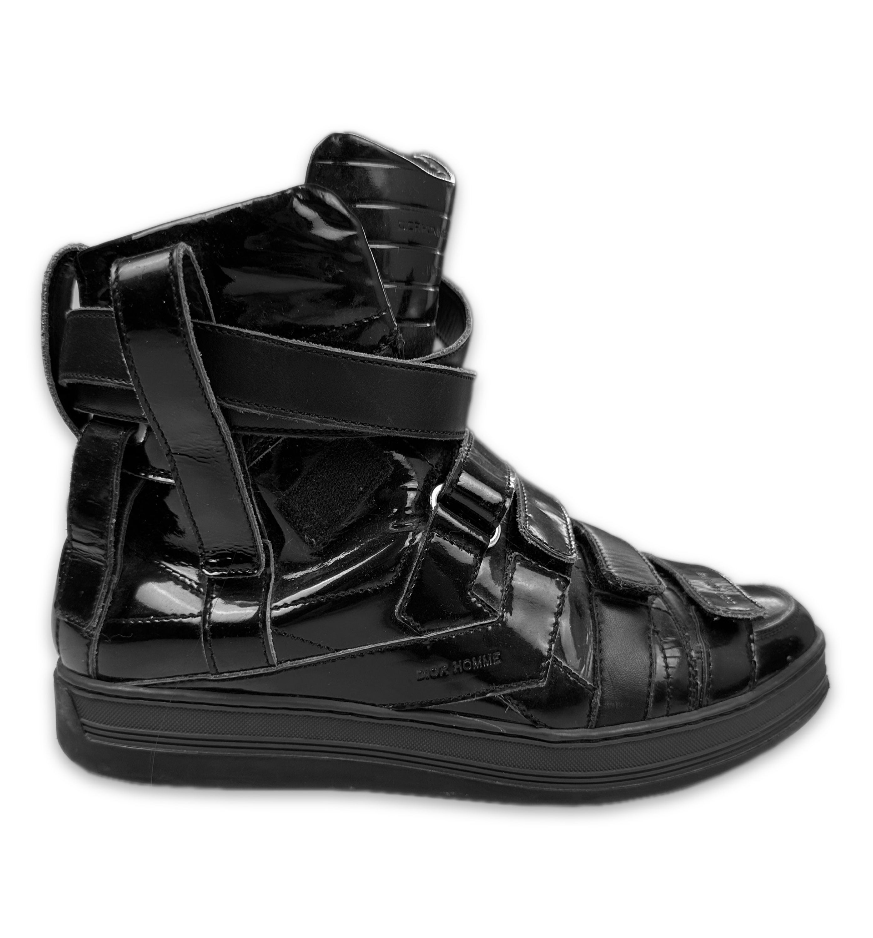 AW08 DIOR HOMME 'LUMIERE DU NORD' HI-TOP VELCRO SNEAKERS
