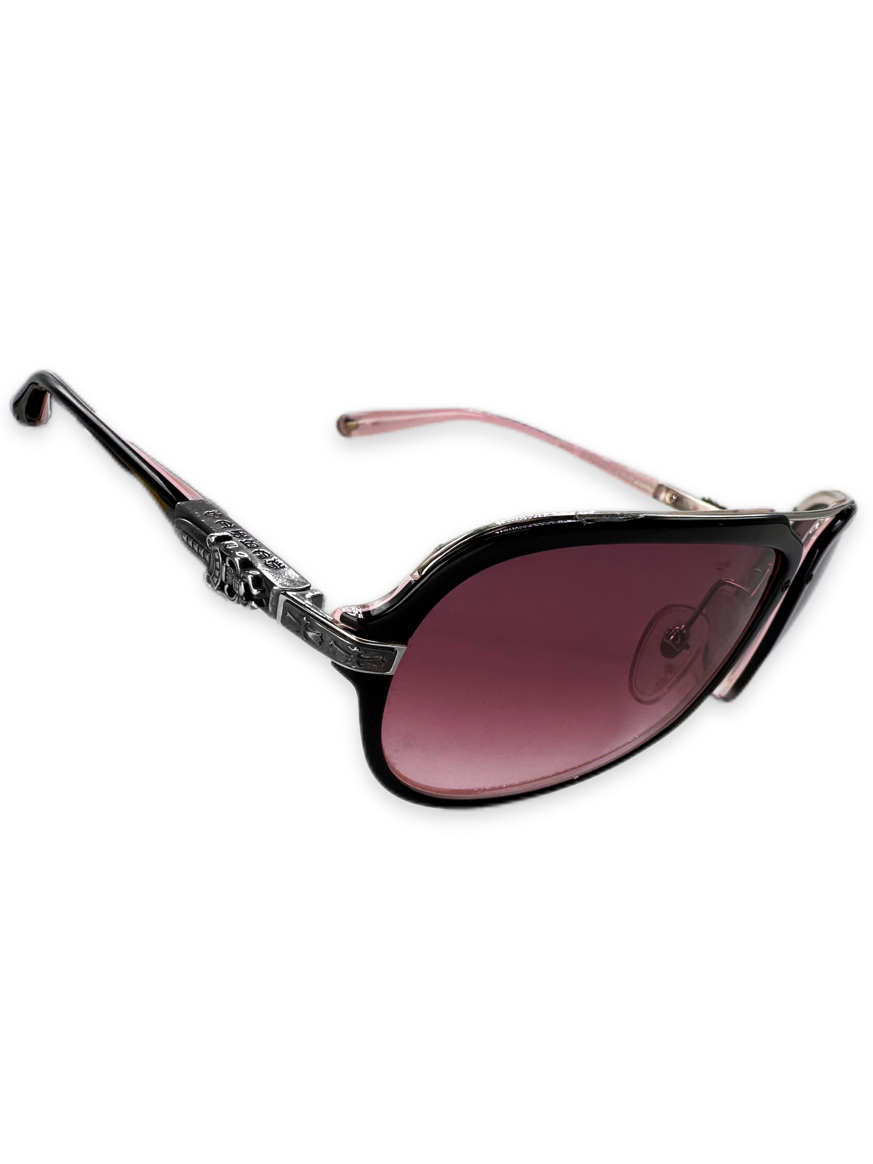 Chrome Hearts ‘Straight Up’ Dagger Pink Silver Aviator Sunglasses