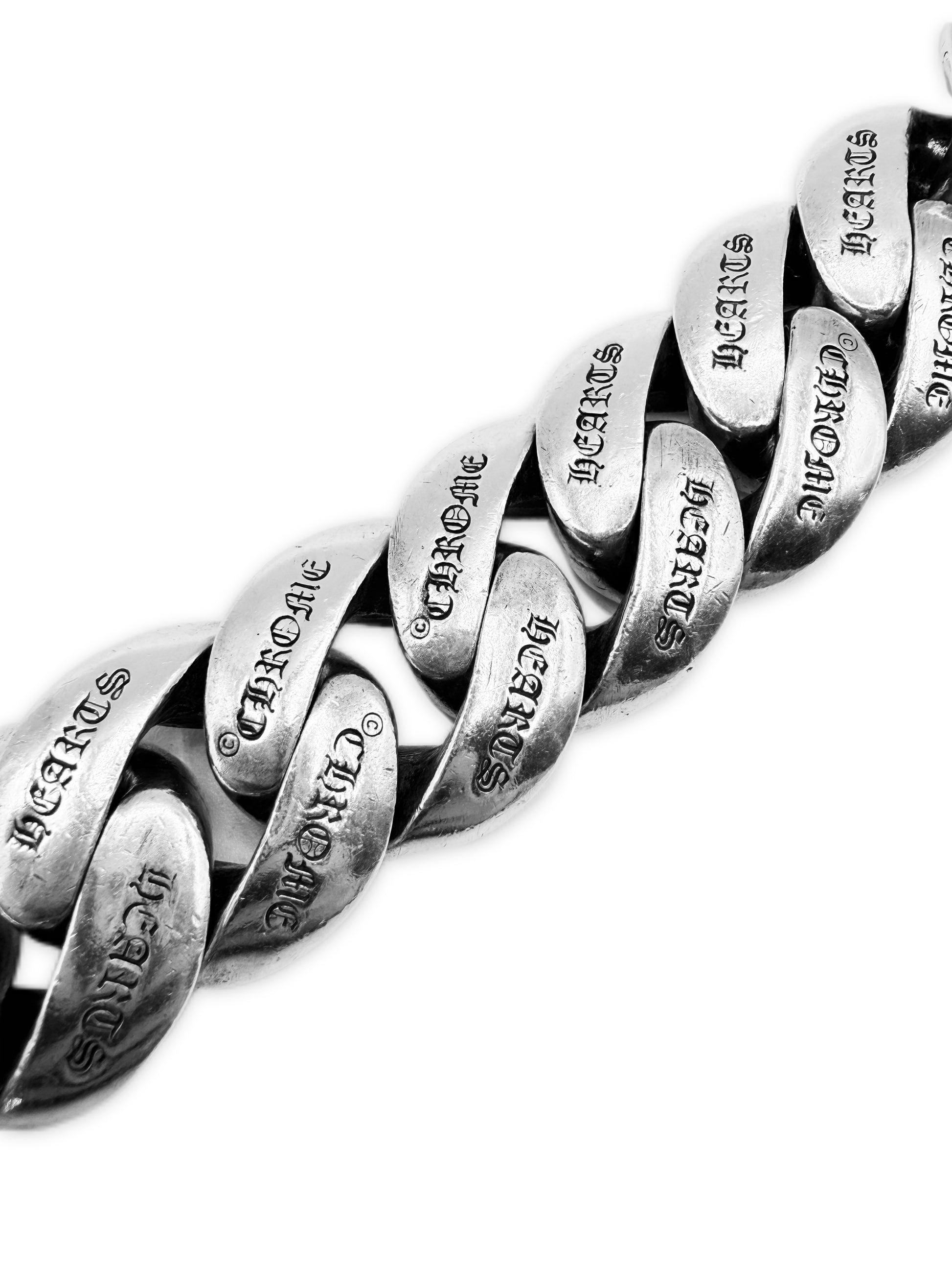 Chrome Hearts XXL Jumbo Cuban Link Plus Box ID .925 Silver Bracelet