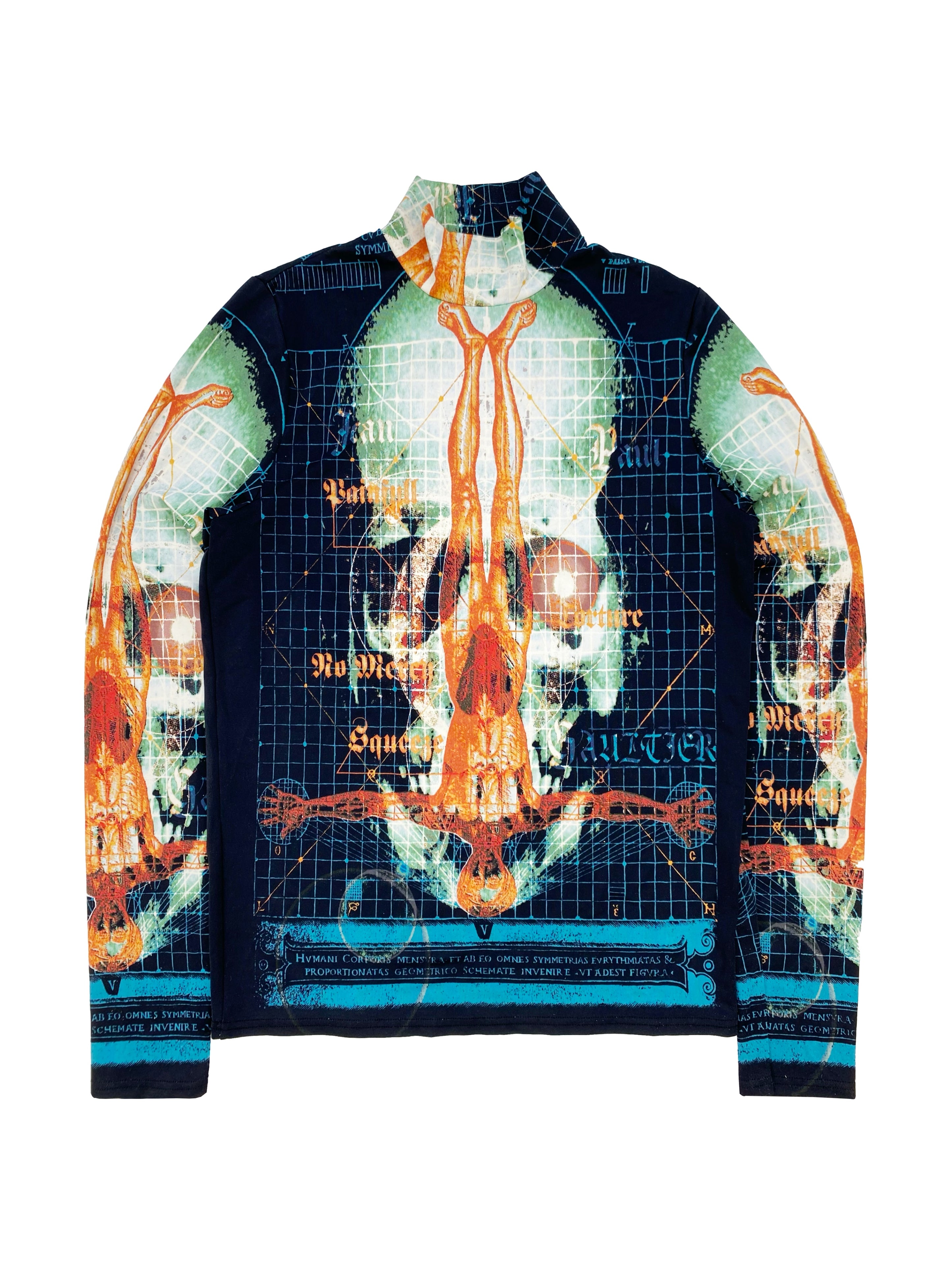 90’s Jean Paul Gaultier X-Ray “De Architectura” Turtleneck
