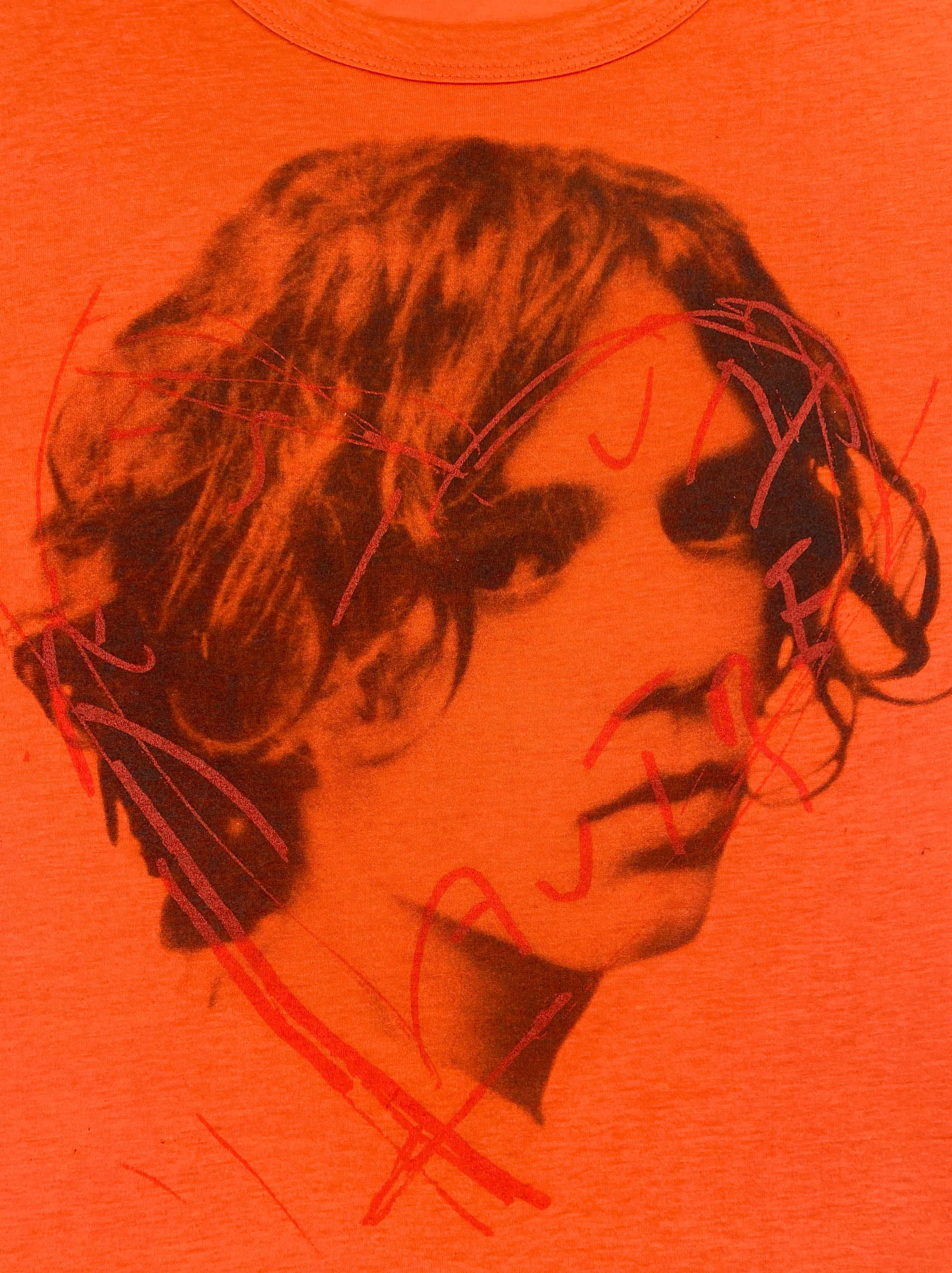 Ann Demeulemeester “Je Est Un Autre” Abstract Face T-Shirt