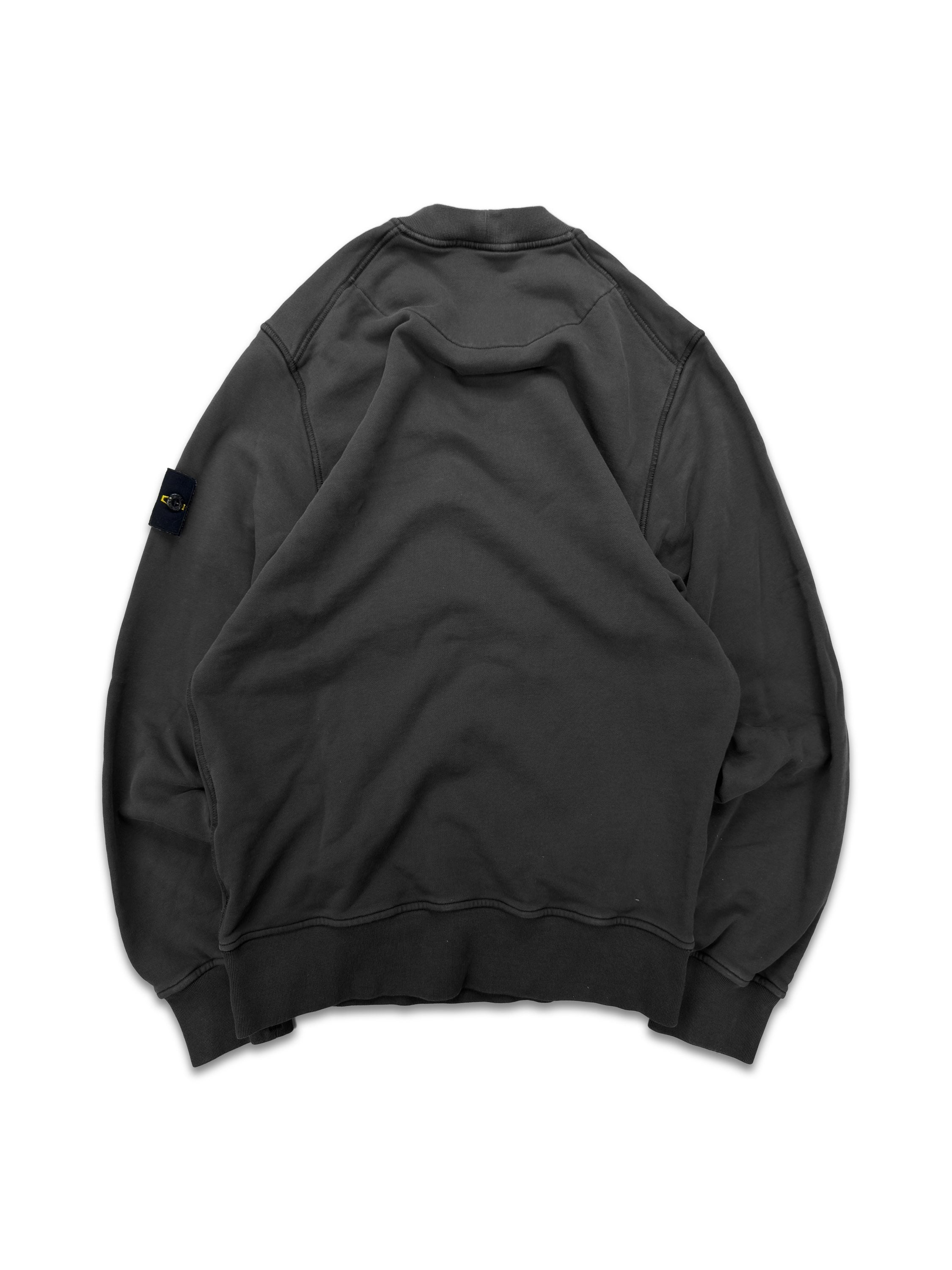 Stone Island ‘Compass’ Patch Slate Grey Heavy Weight Crewneck